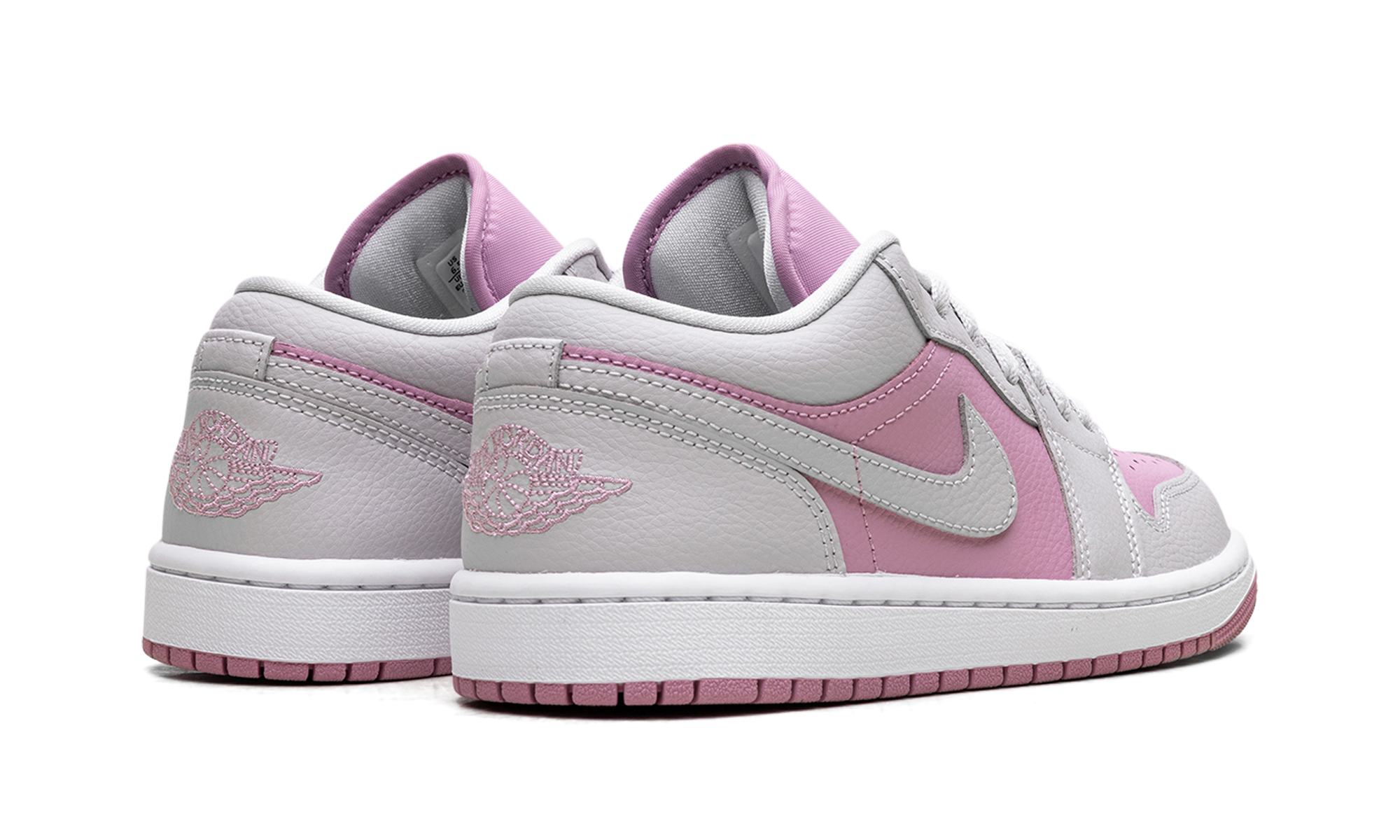 jordan 1 low orchid neutral grey women s+DC0774-510+diagnol right behind view