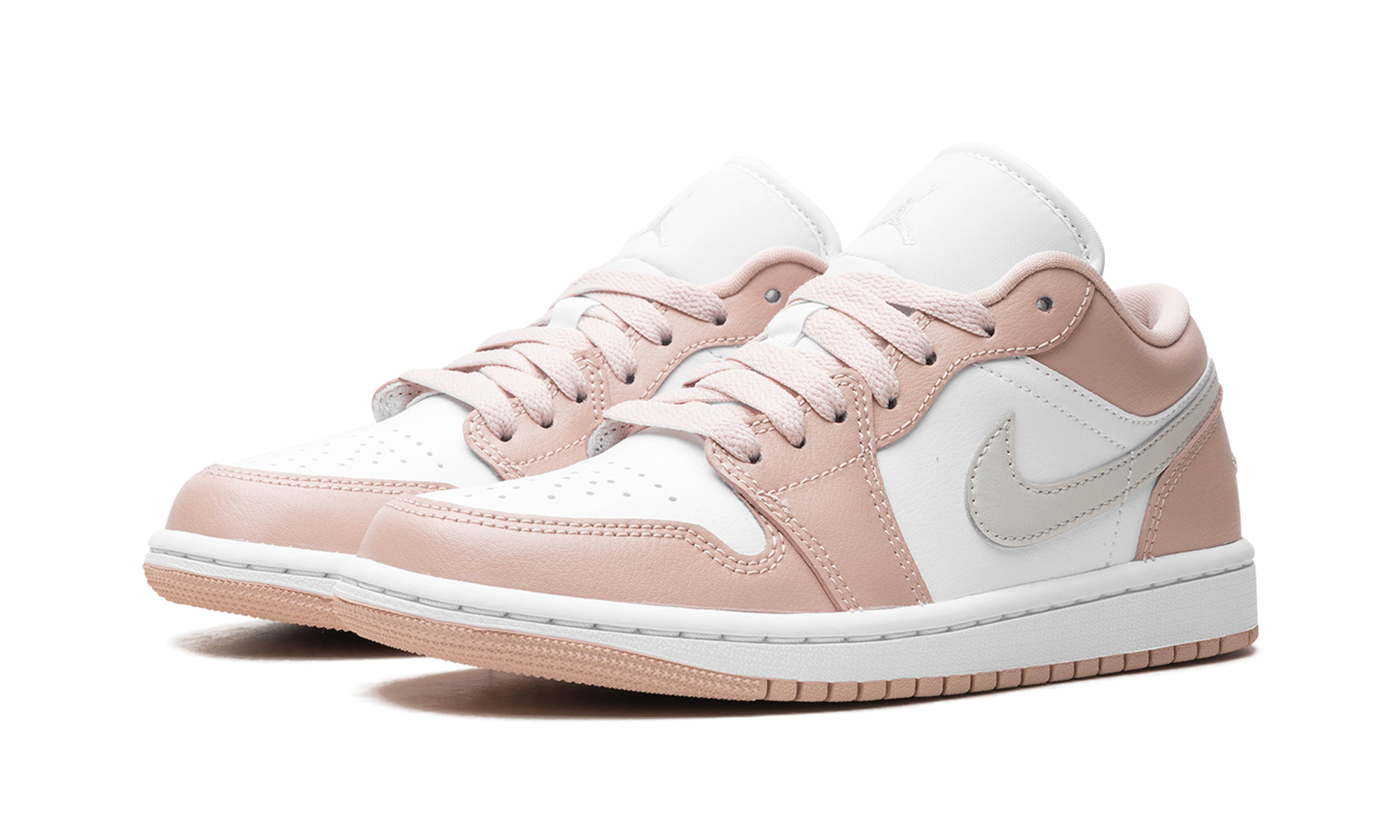 jordan 1 low particle beige women s+DC0774-120+diagnol left view