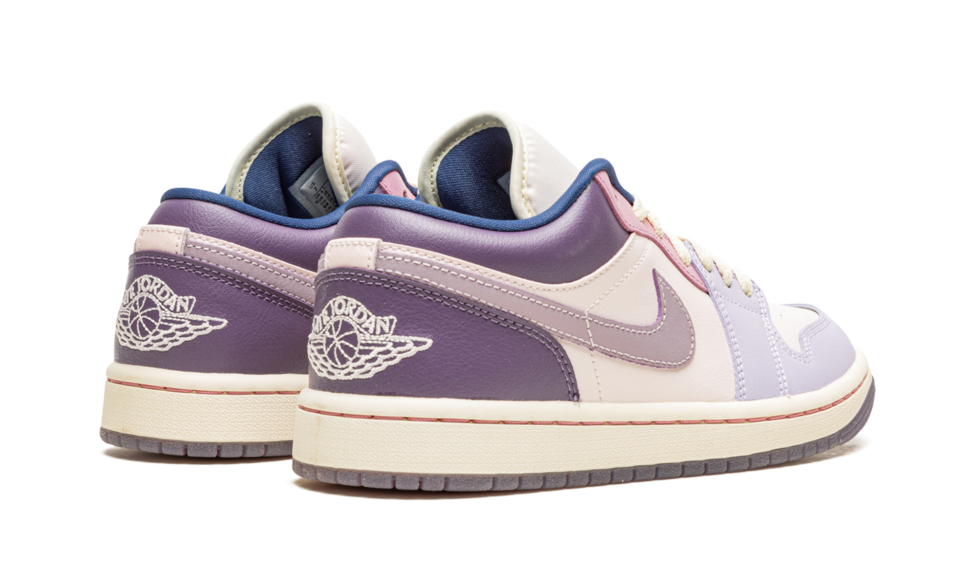 jordan 1 low pastel purple women s+DZ2768-651+diagnol right behind view