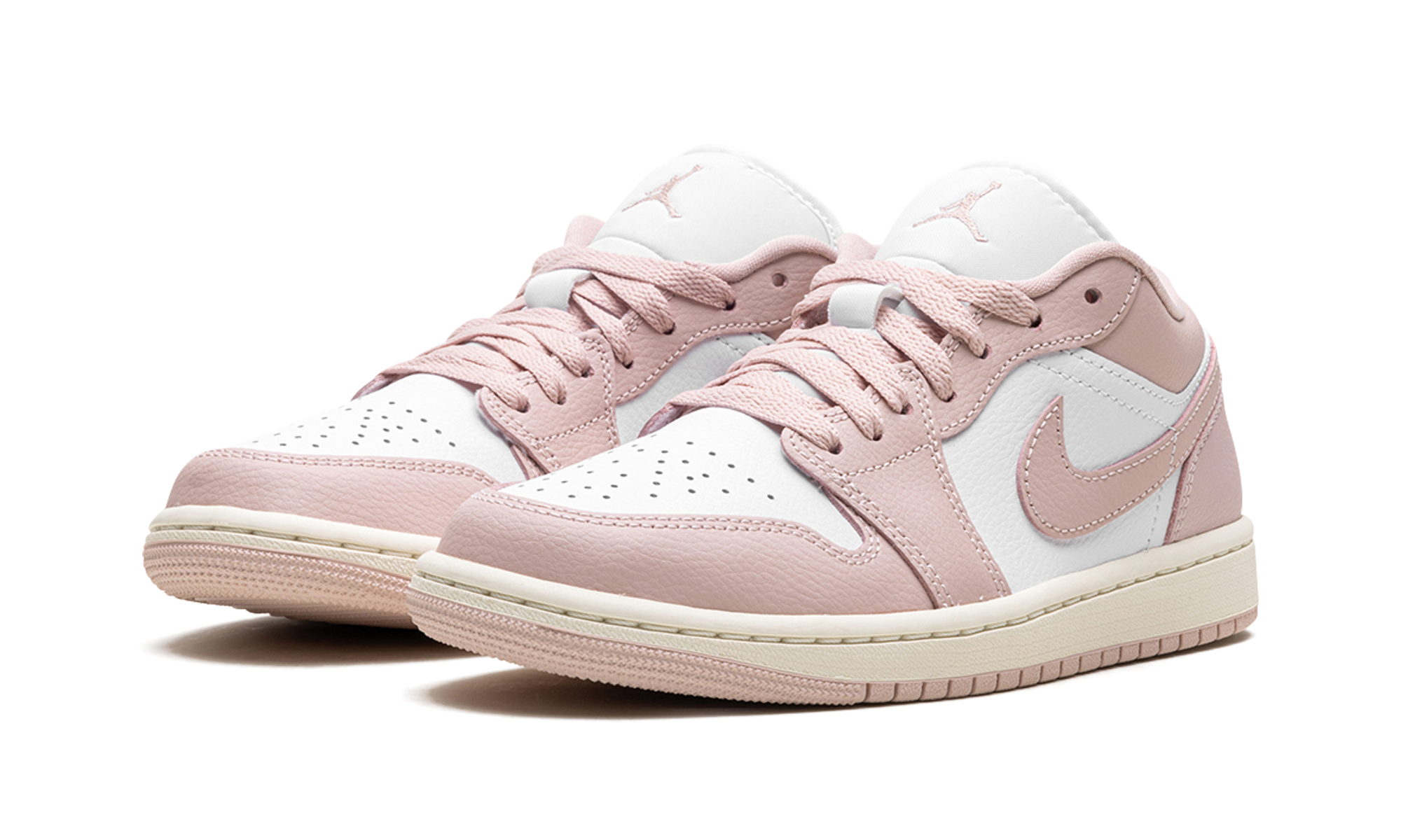 jordan 1 low pink oxford women s+DC0774-162+diagnol left view