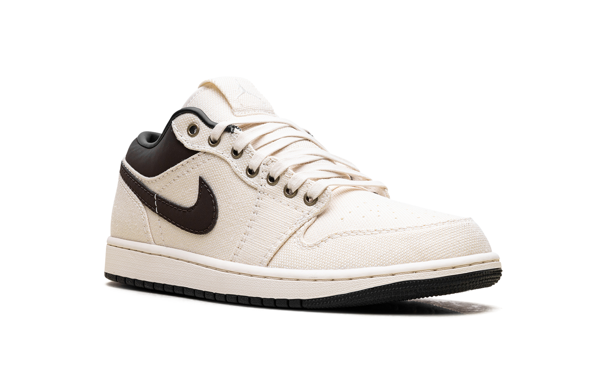 jordan 1 low premium pale ivory off noir baroque brown+IB8058-110+diagnol right view