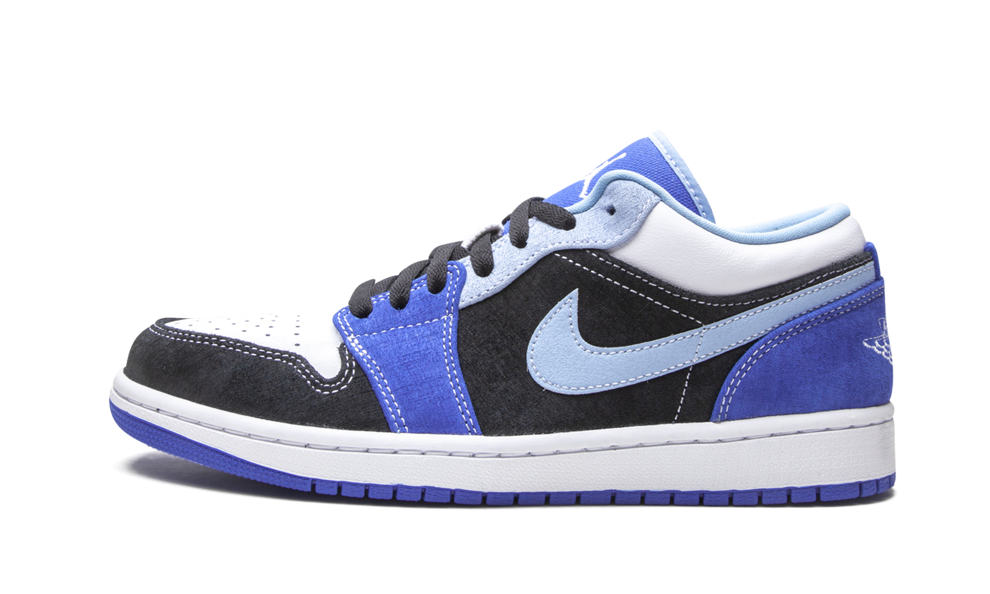 jordan 1 low racer blue white+DH0206-400+diagnol right view 1
