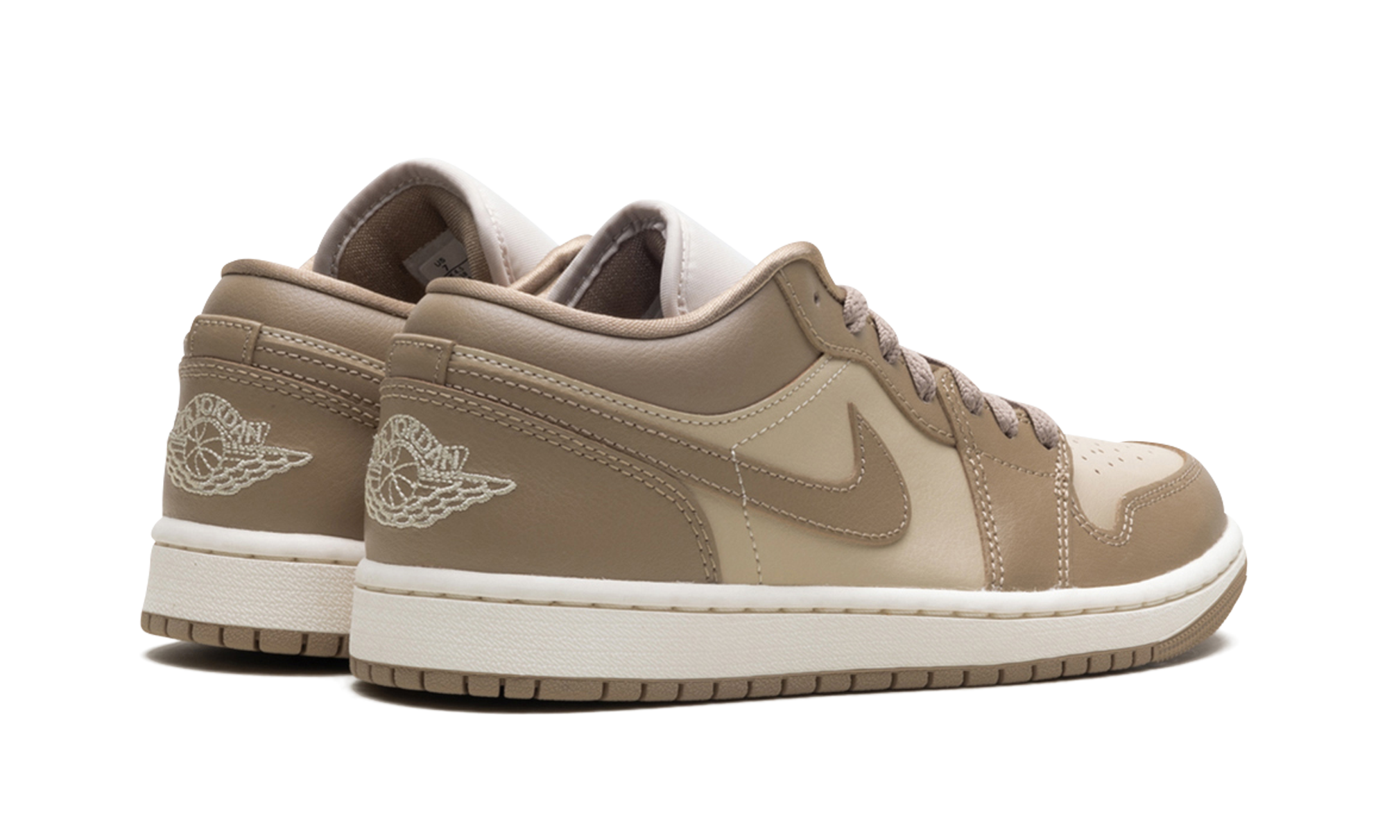 jordan 1 low rattan sail desert camo women s+DC0774-203+diagnol right behind view