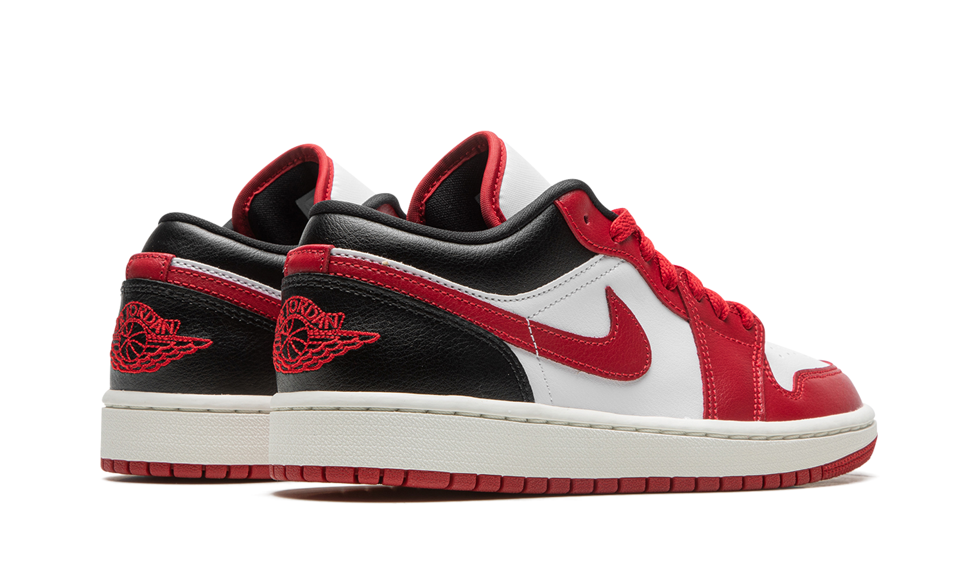 jordan 1 low reverse black toe women s+DC0774-160+diagnol right behind view