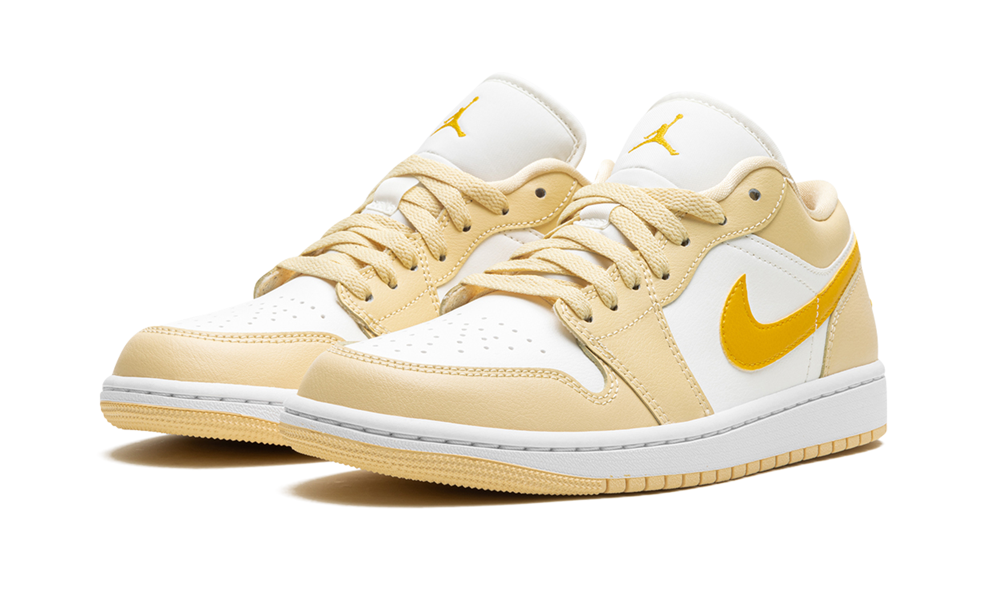 jordan 1 low sail yellow ochre women s+DC0774-170+diagnol left view