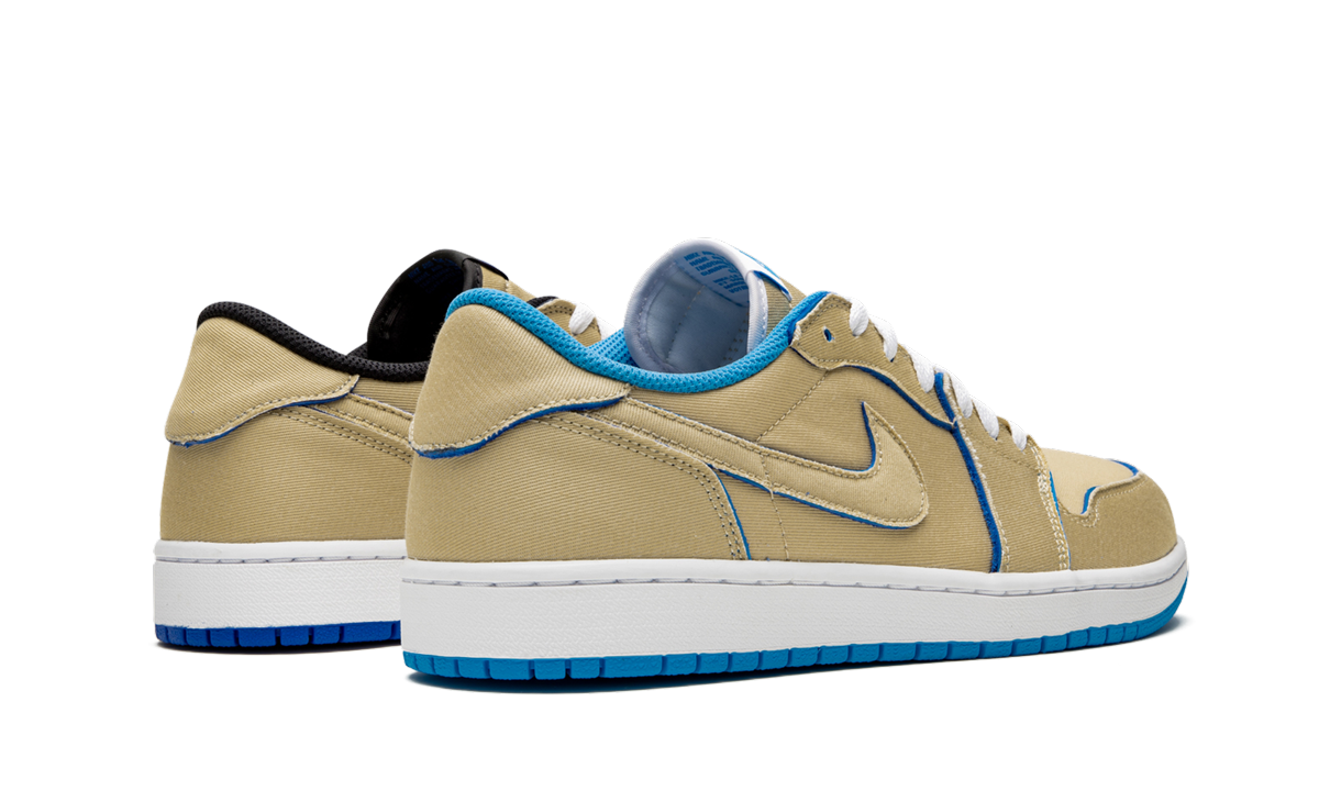jordan 1 low sb qs lance mountain desert ore+CJ7891-200+diagnol right behind view