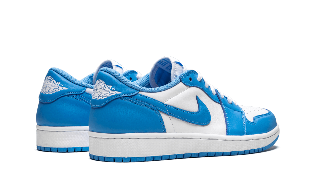 jordan 1 low sb unc+CJ7891-401+diagnol right behind view