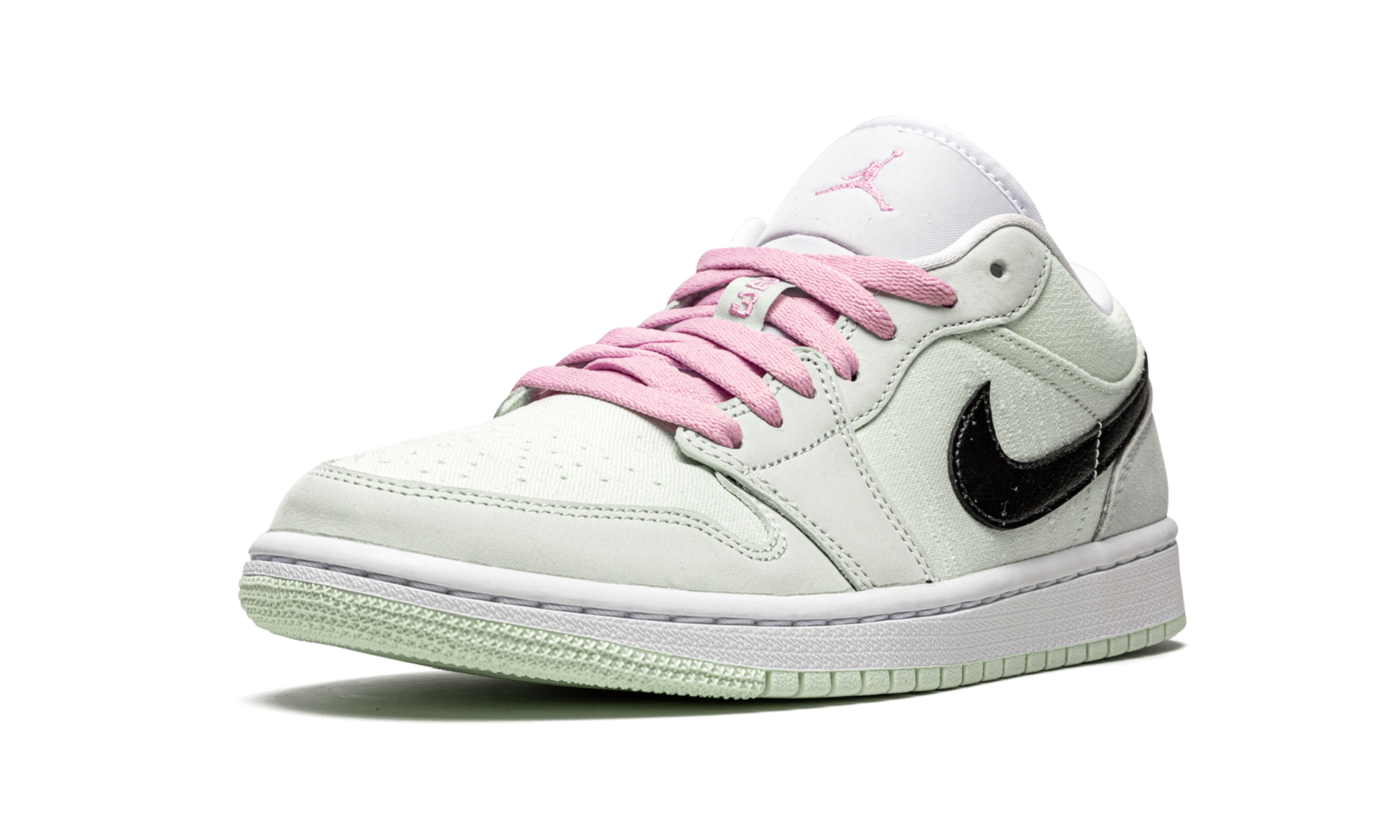 jordan 1 low se barely green women s+CZ0776-300+left diagnol single view