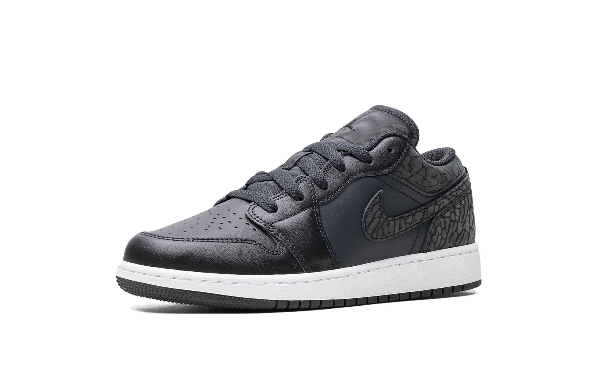 jordan 1 low se black elephant gs+FB9908-001+left diagnol single view