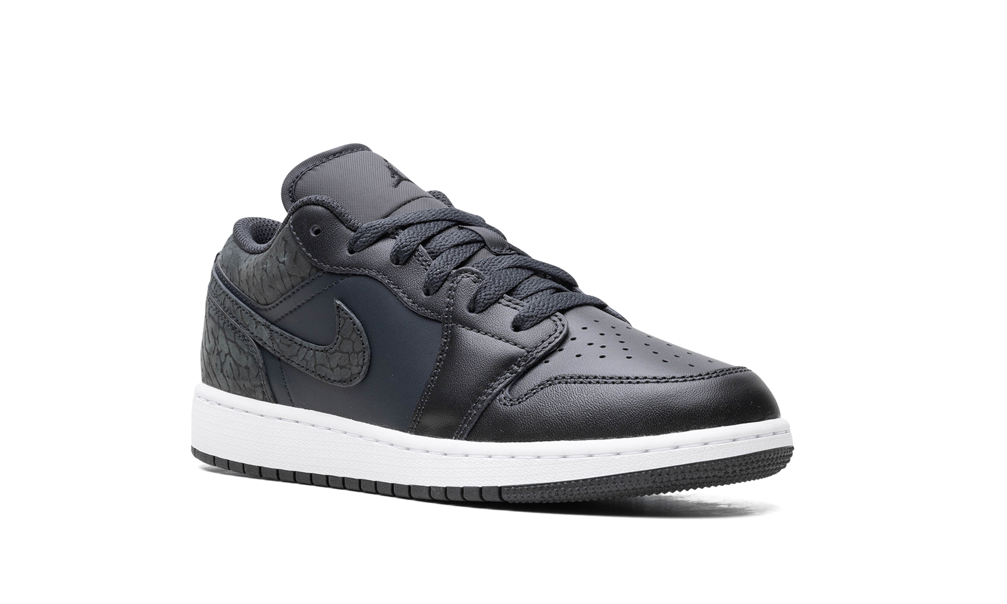 jordan 1 low se black elephant gs+FB9908-001+diagnol right view