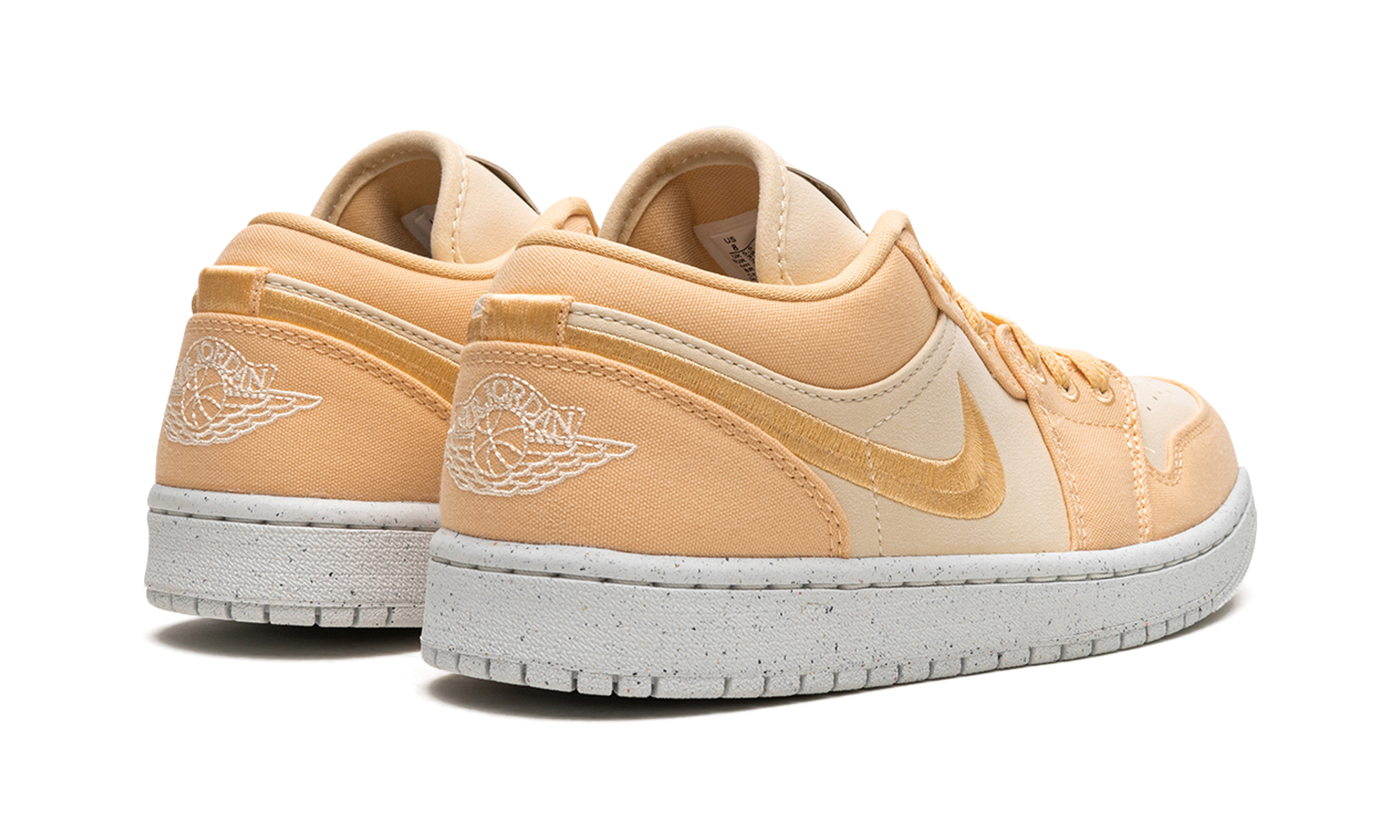jordan 1 low se celestial gold women s+DV0426-200+diagnol right behind view