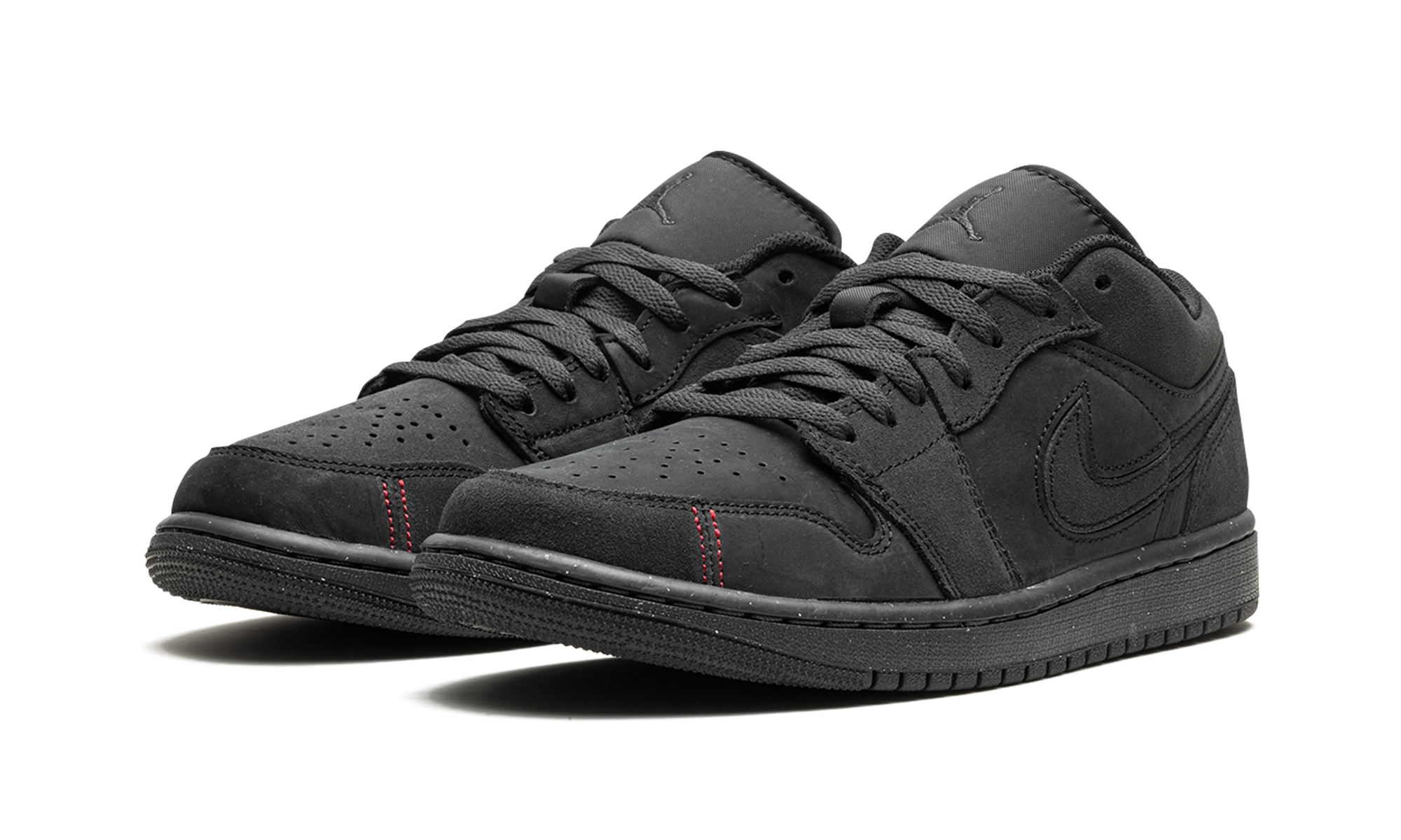 jordan 1 low se craft dark smoke grey varsity red+FD8635-001+diagnol left view