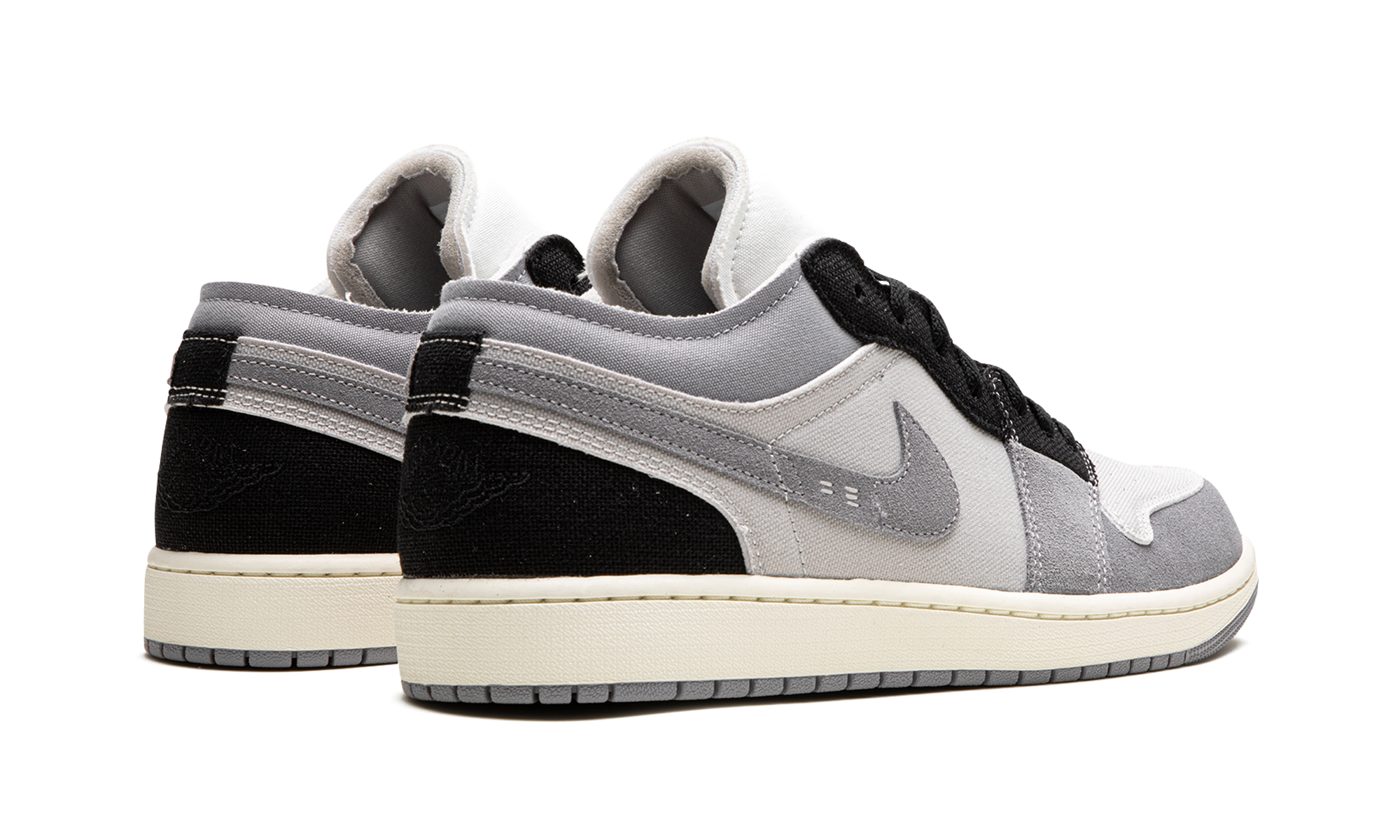jordan 1 low se craft inside out cement grey+DZ4135-002+diagnol right behind view