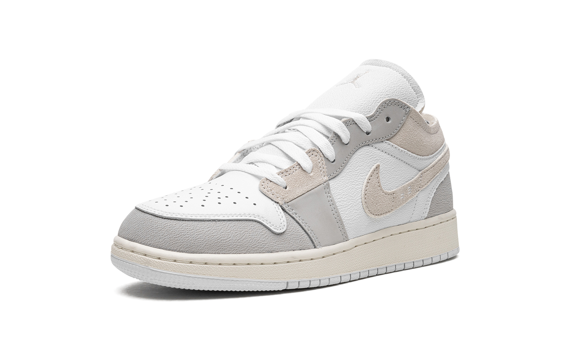 jordan 1 low se craft inside out tech grey gs+FB9139-002+left diagnol single view