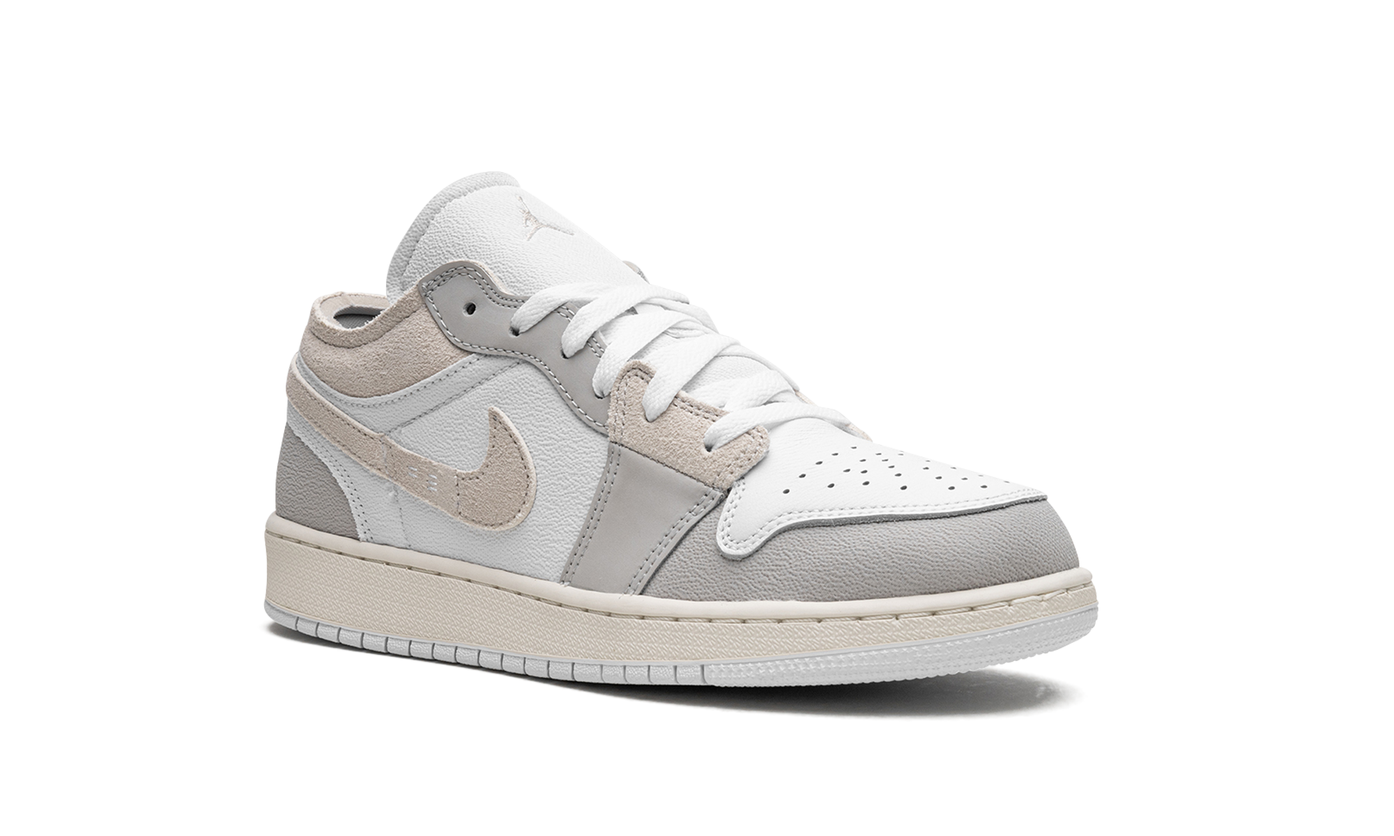 jordan 1 low se craft inside out tech grey gs+FB9139-002+diagnol right view