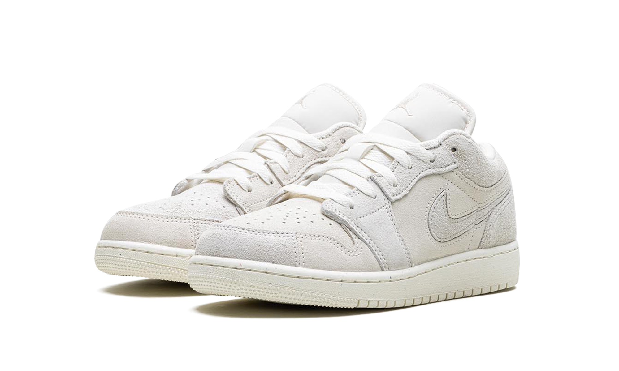 jordan 1 low se craft pale ivory gs+FN7431-100+diagnol left view