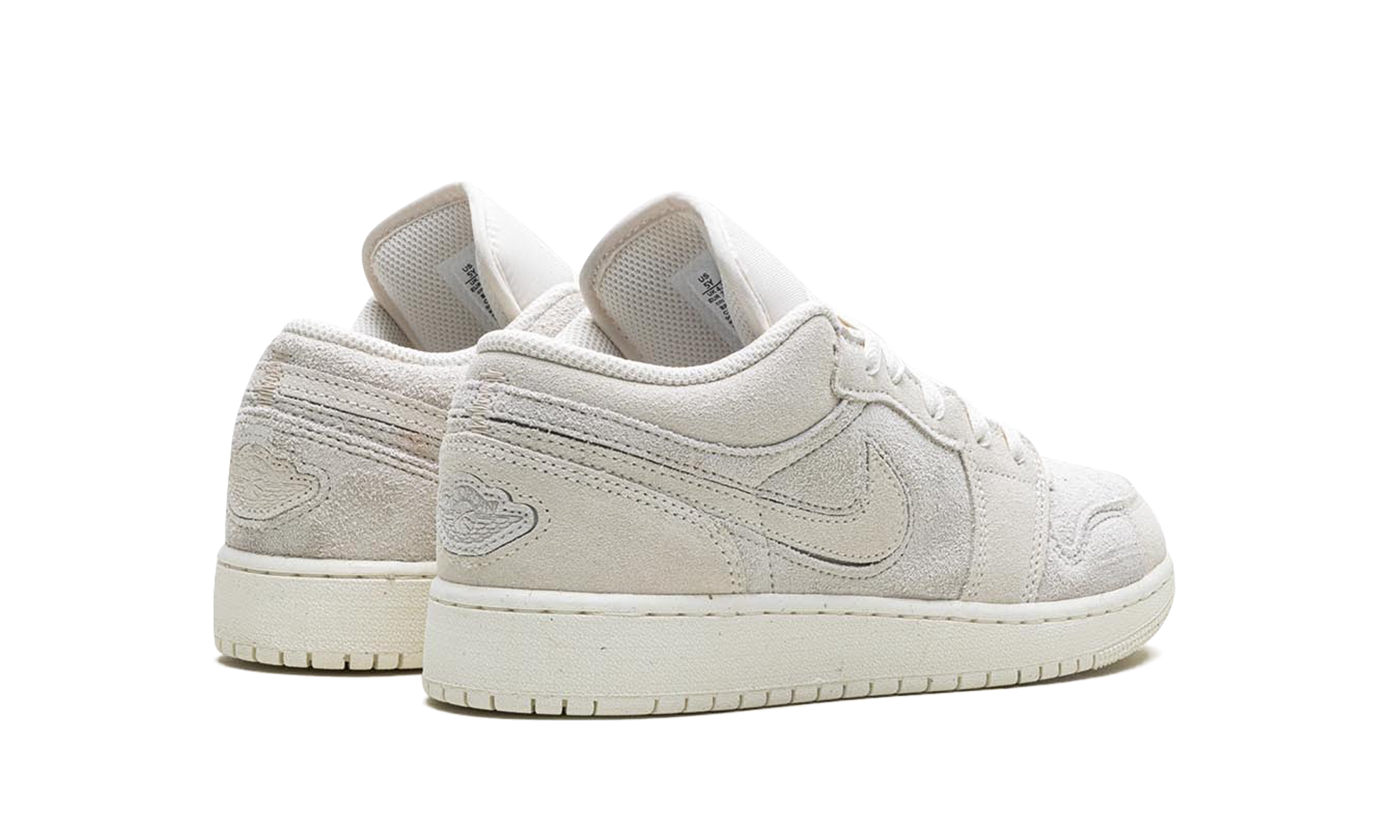 jordan 1 low se craft pale ivory gs+FN7431-100+diagnol right behind view