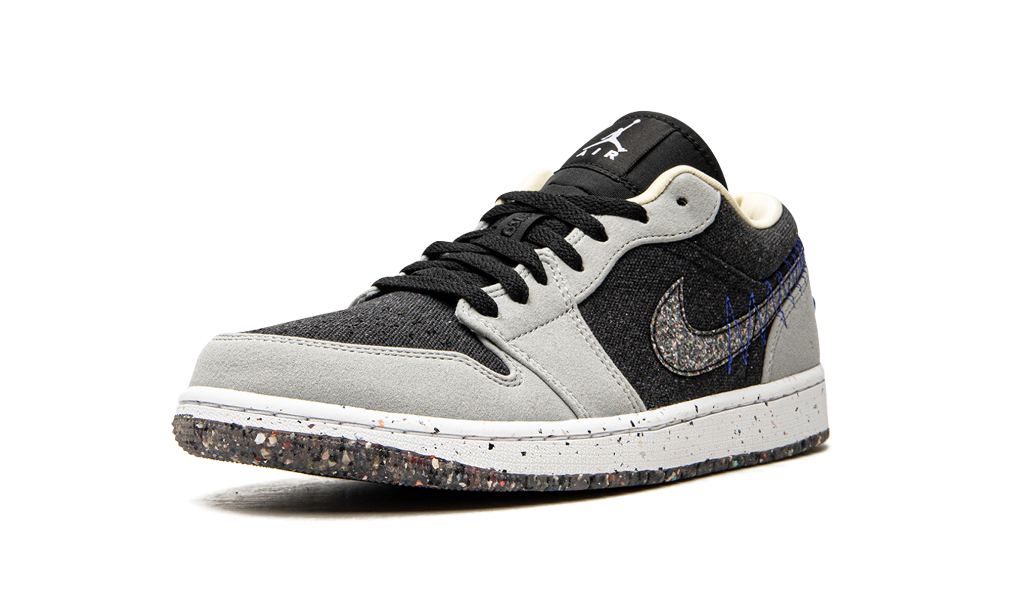 jordan 1 low se crater black grey+DM4657-001+left diagnol single view