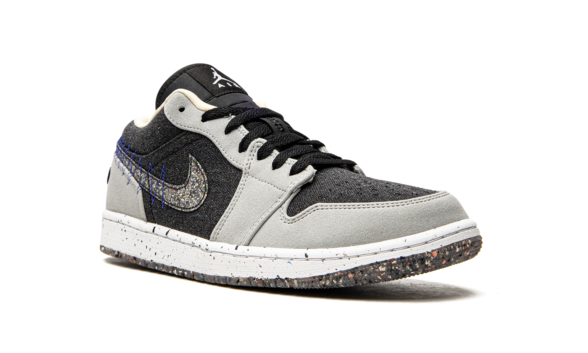 jordan 1 low se crater black grey+DM4657-001+diagnol right view