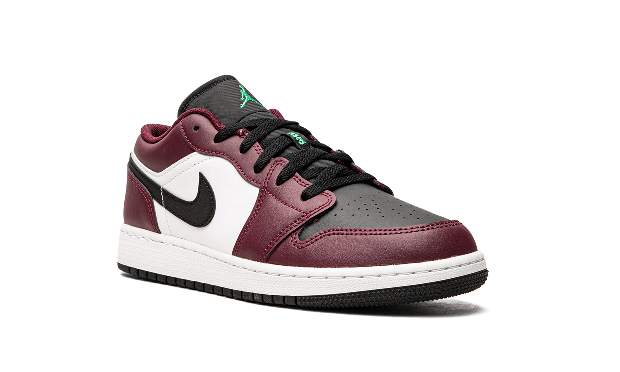 jordan 1 low se dark beetroot roma green gs+DM0589-635+diagnol right view