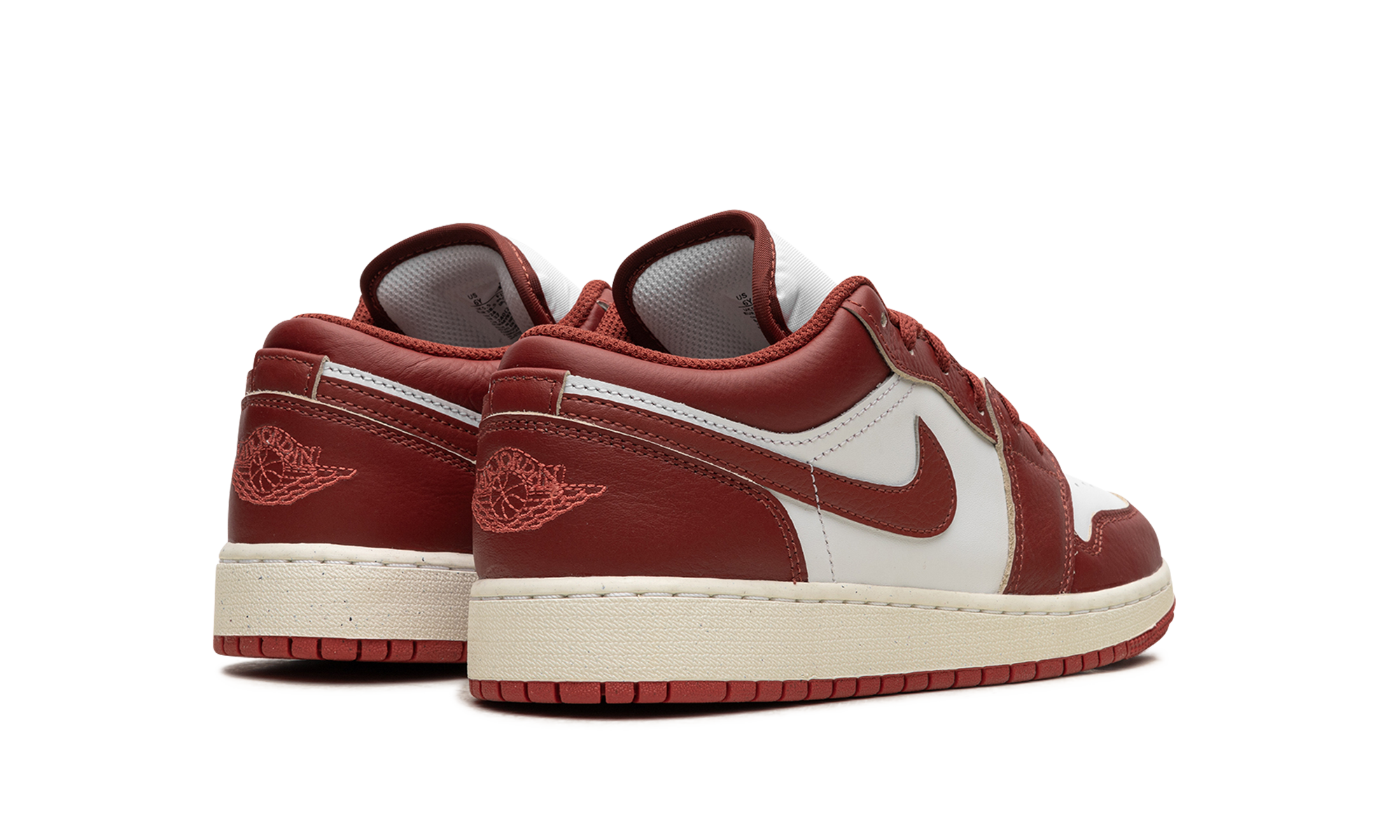 jordan 1 low se dune red gs+FJ3465-160+diagnol right behind view