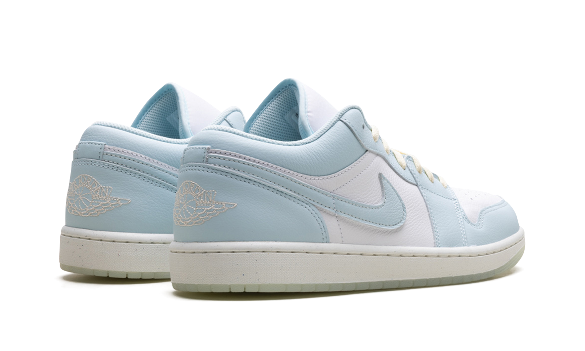 jordan 1 low se glacier blue summit white+HJ5999-400+diagnol right behind view