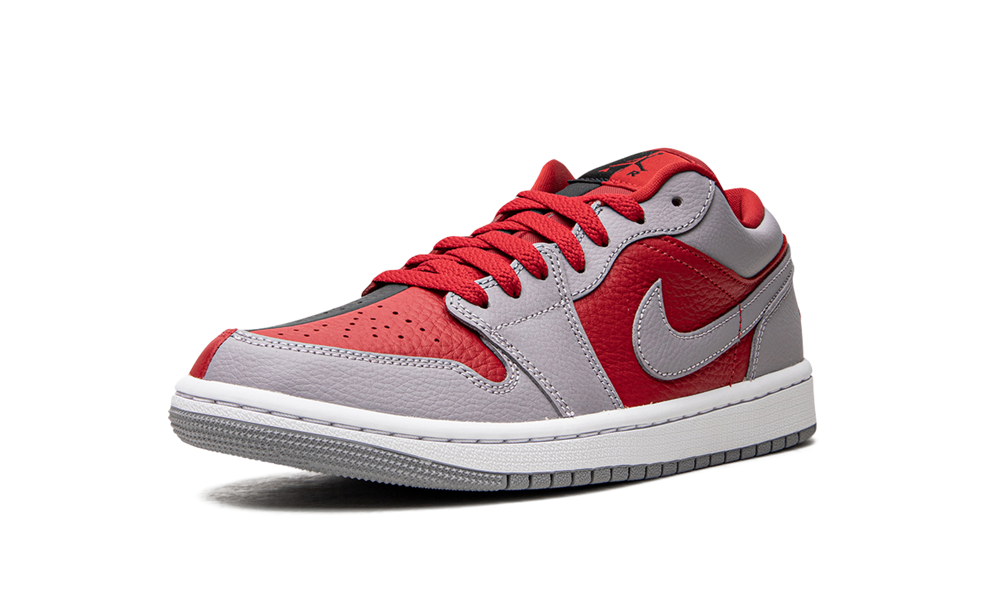 jordan 1 low se homage split gym red cement grey women s+DR0502-600+left diagnol single view