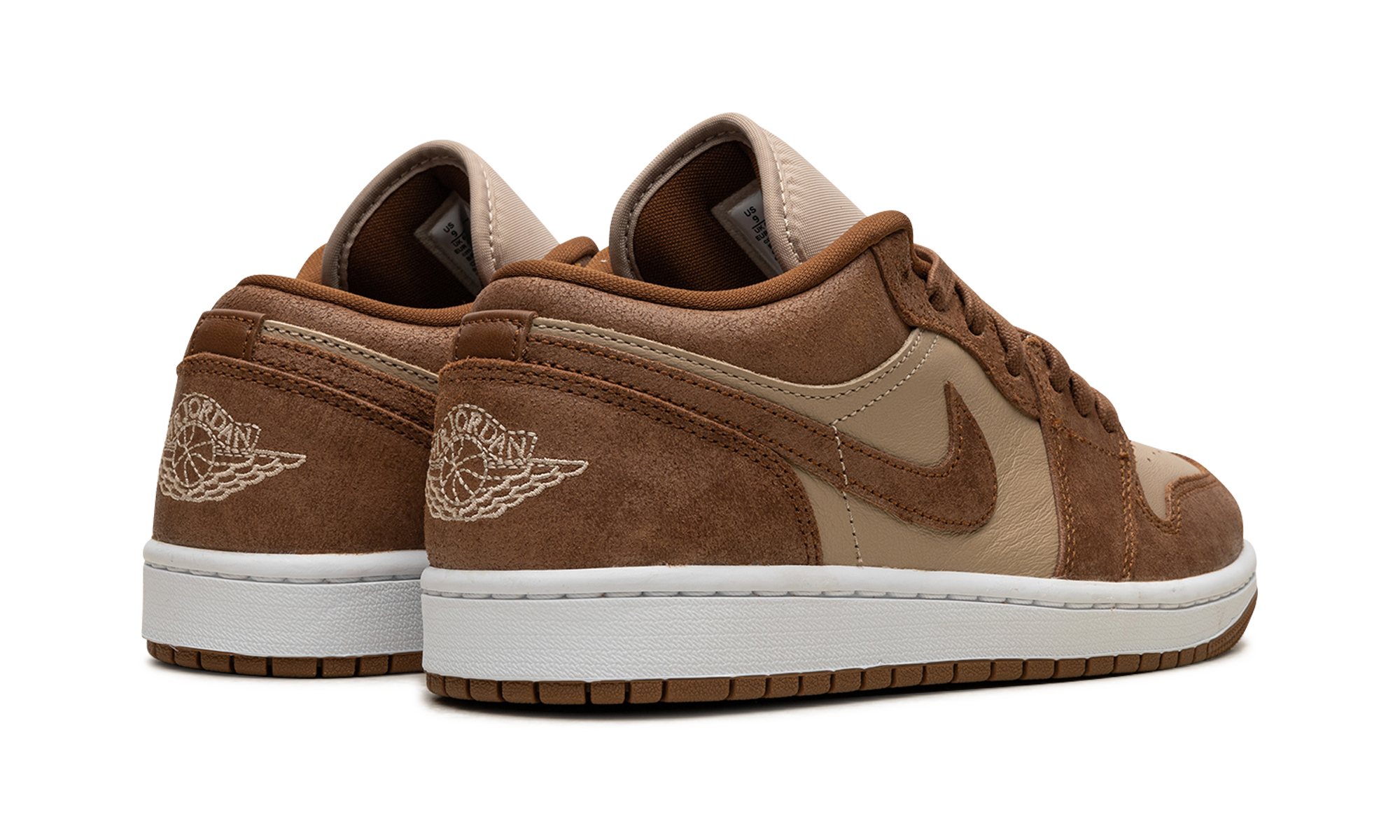 jordan 1 low se legend coffee women s+FJ3453-200+diagnol right behind view