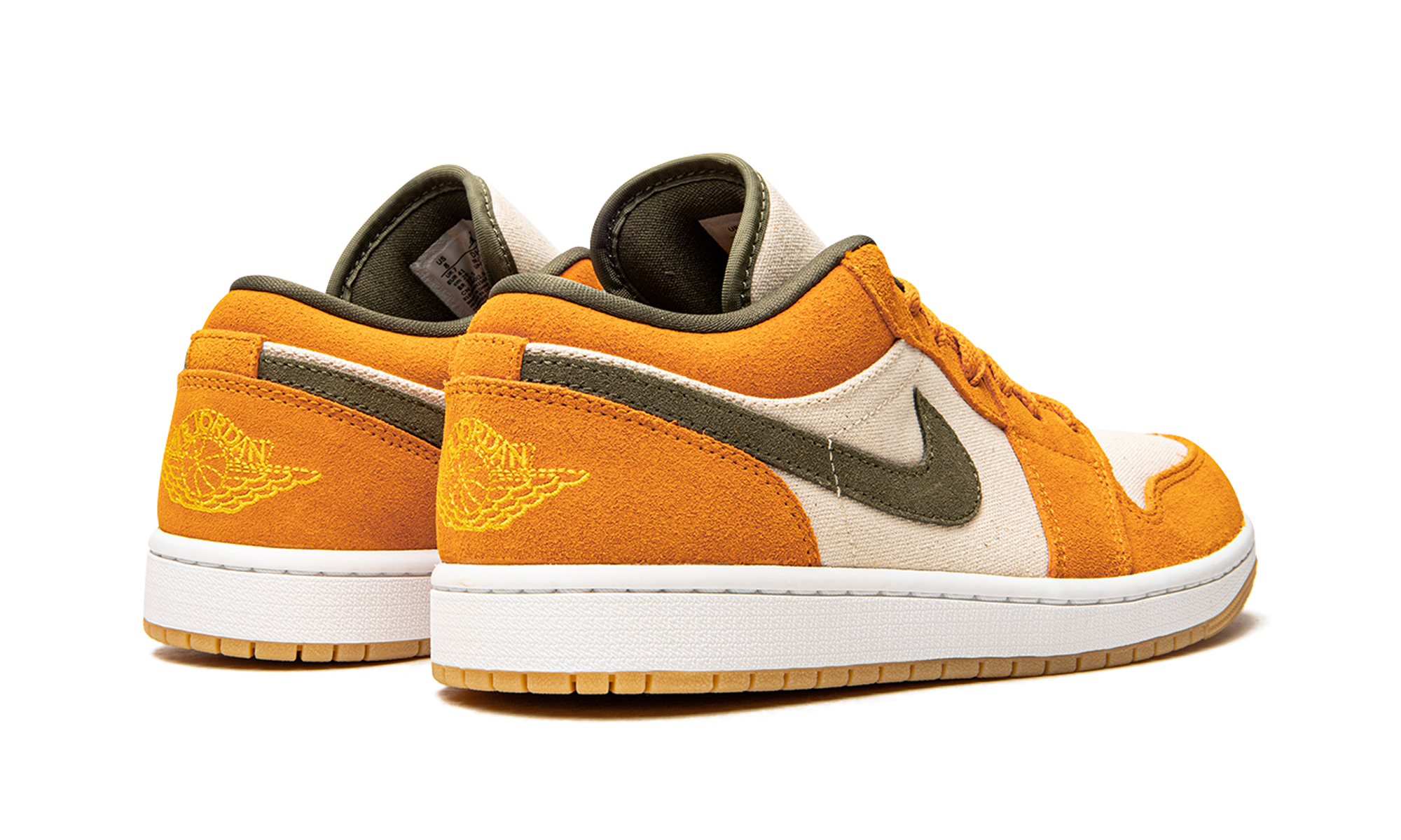 jordan 1 low se light curry+DH6931-102+diagnol right behind view