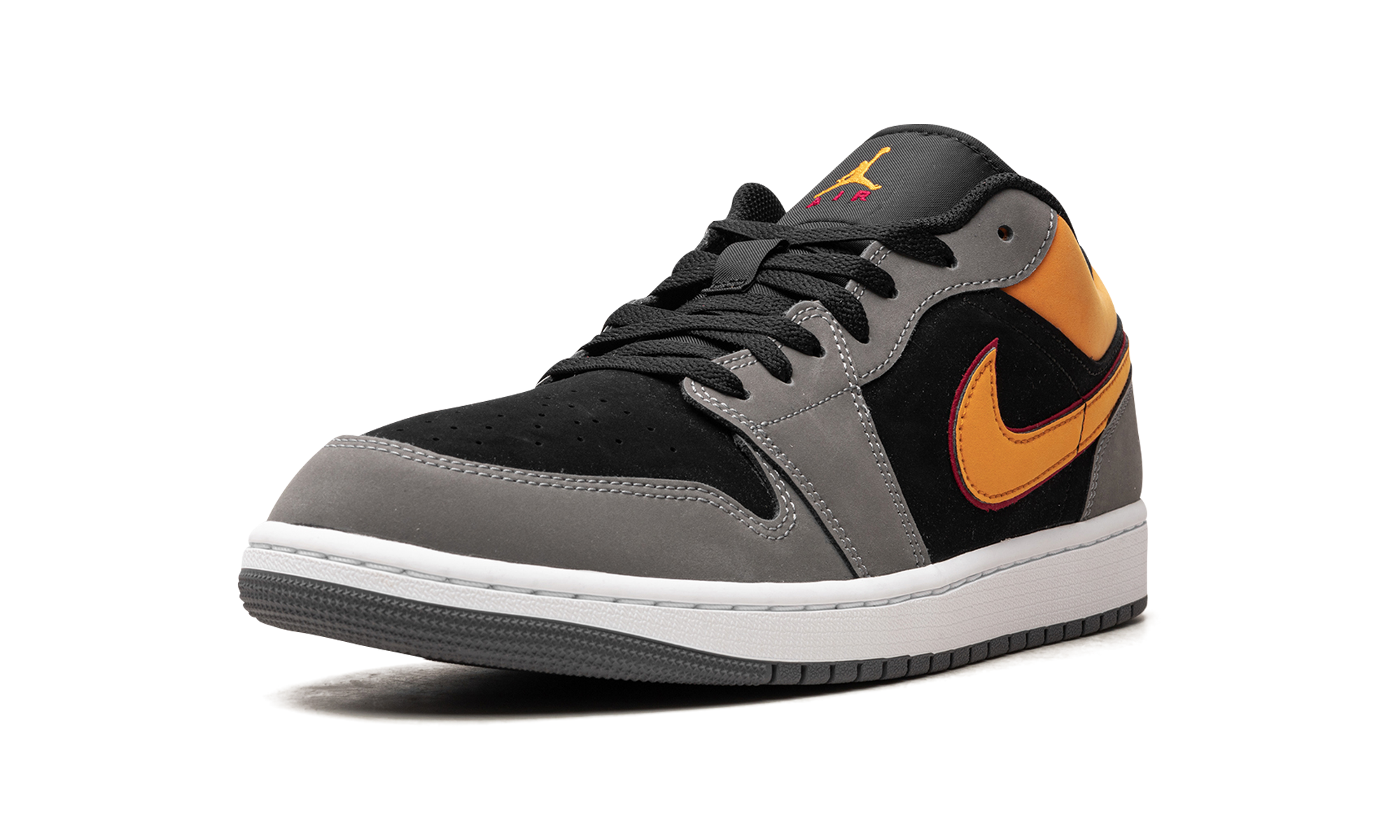 jordan 1 low se light graphite vivid orange+FN7308-008+left diagnol single view