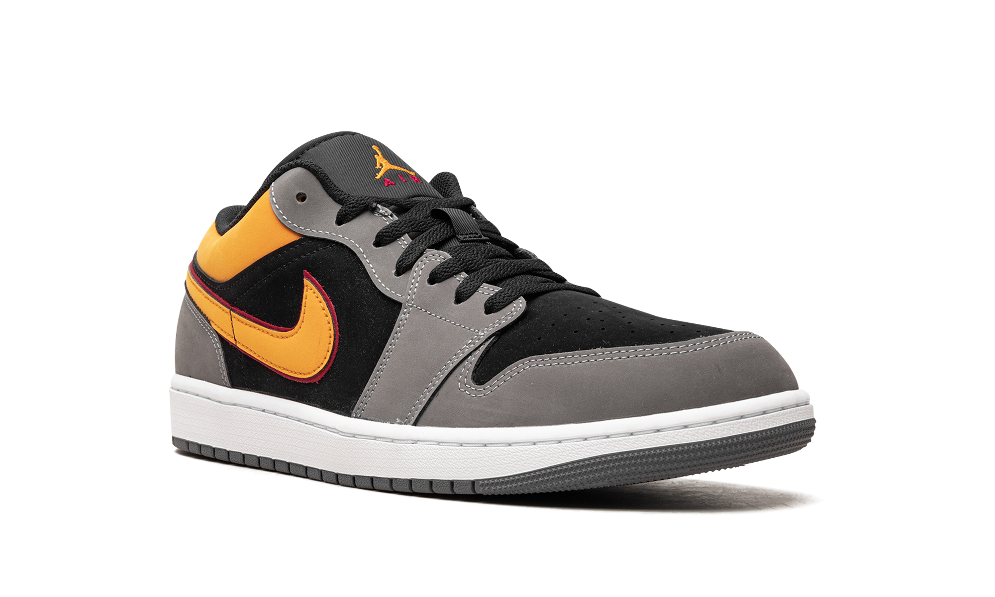 jordan 1 low se light graphite vivid orange+FN7308-008+diagnol right view