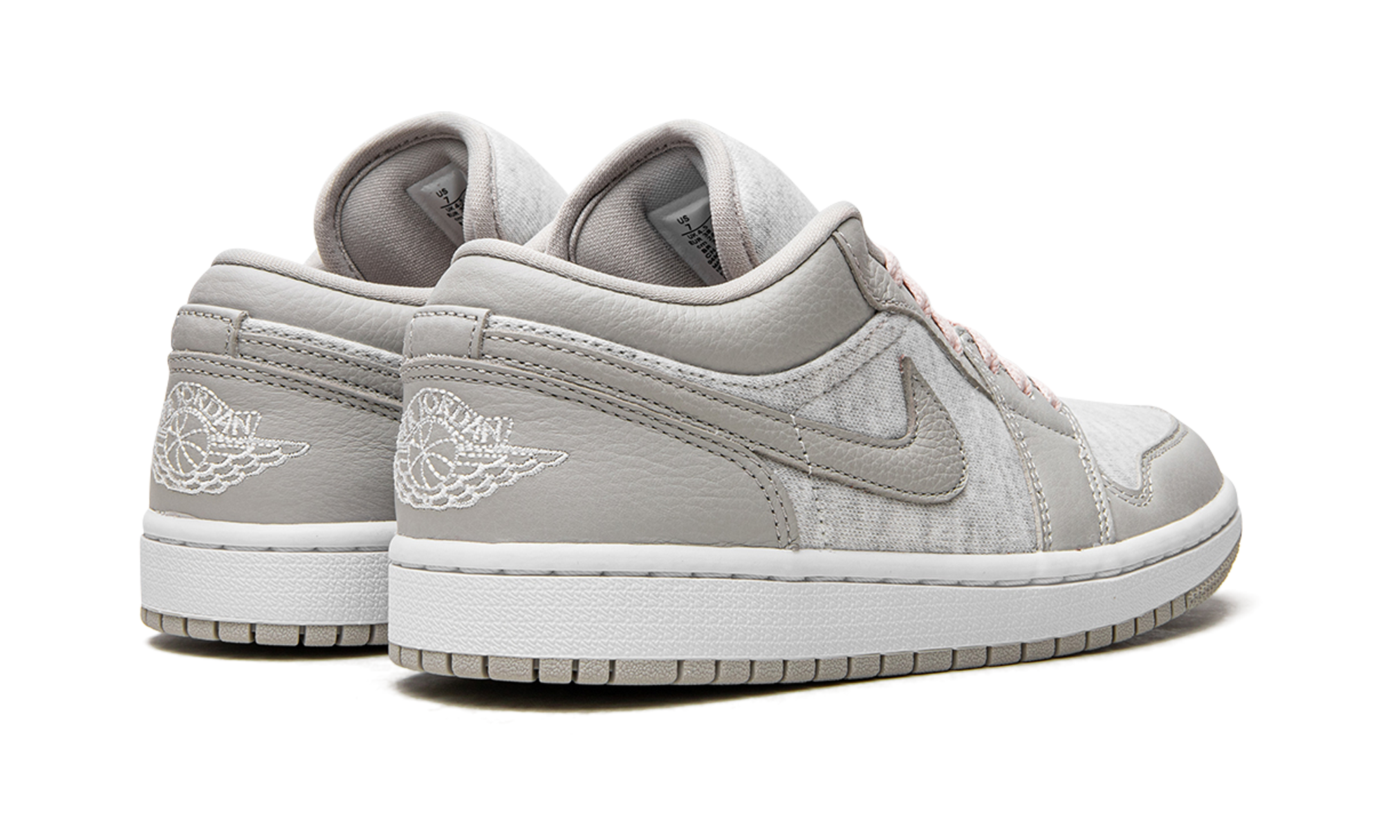 jordan 1 low se light iron ore women s+DQ6076-001+diagnol right behind view