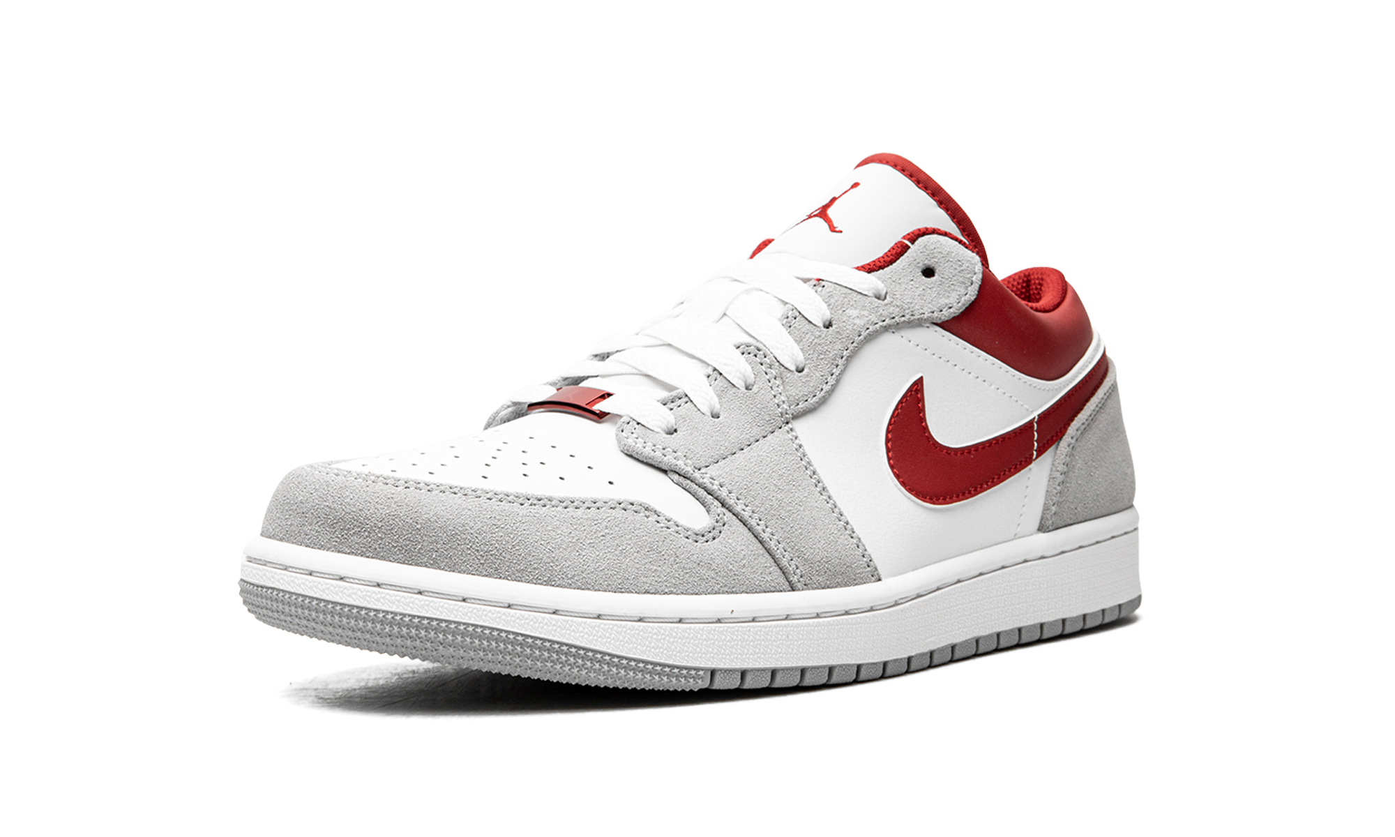 jordan 1 low se light smoke grey gym red+DC6991-016+left diagnol single view