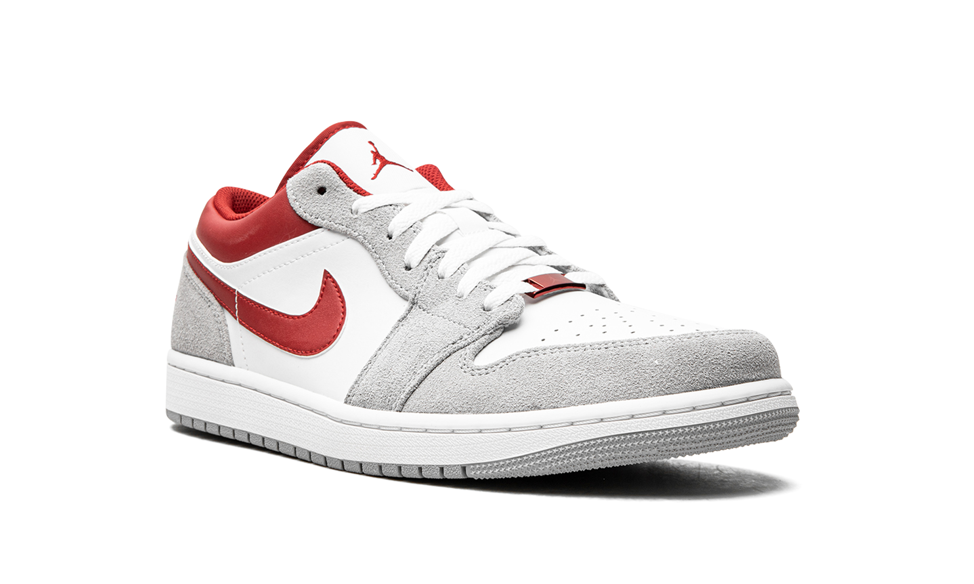 jordan 1 low se light smoke grey gym red+DC6991-016+diagnol right view