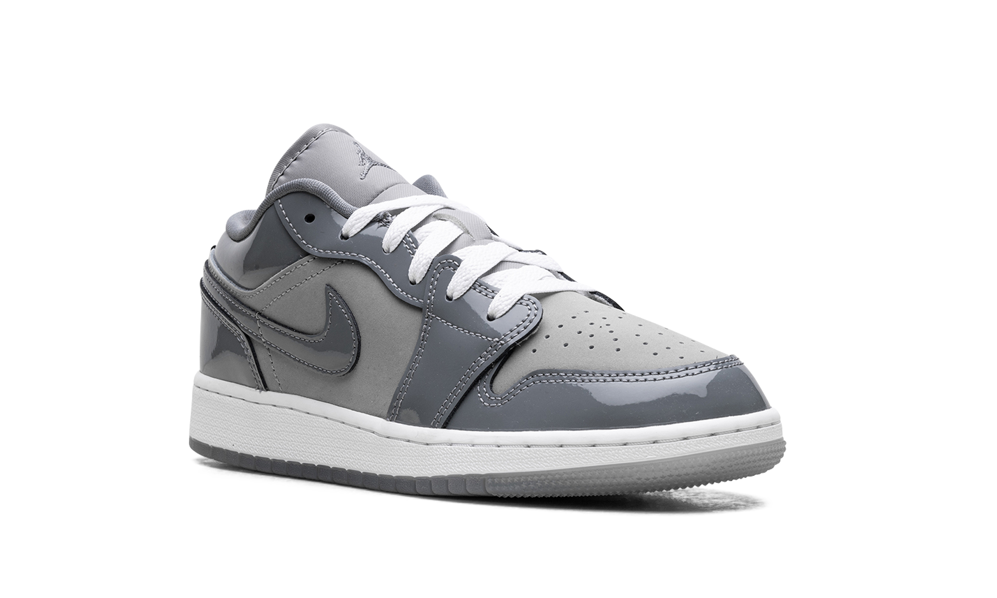 jordan 1 low se medium grey cool grey white gs+HF3188-011+diagnol right view