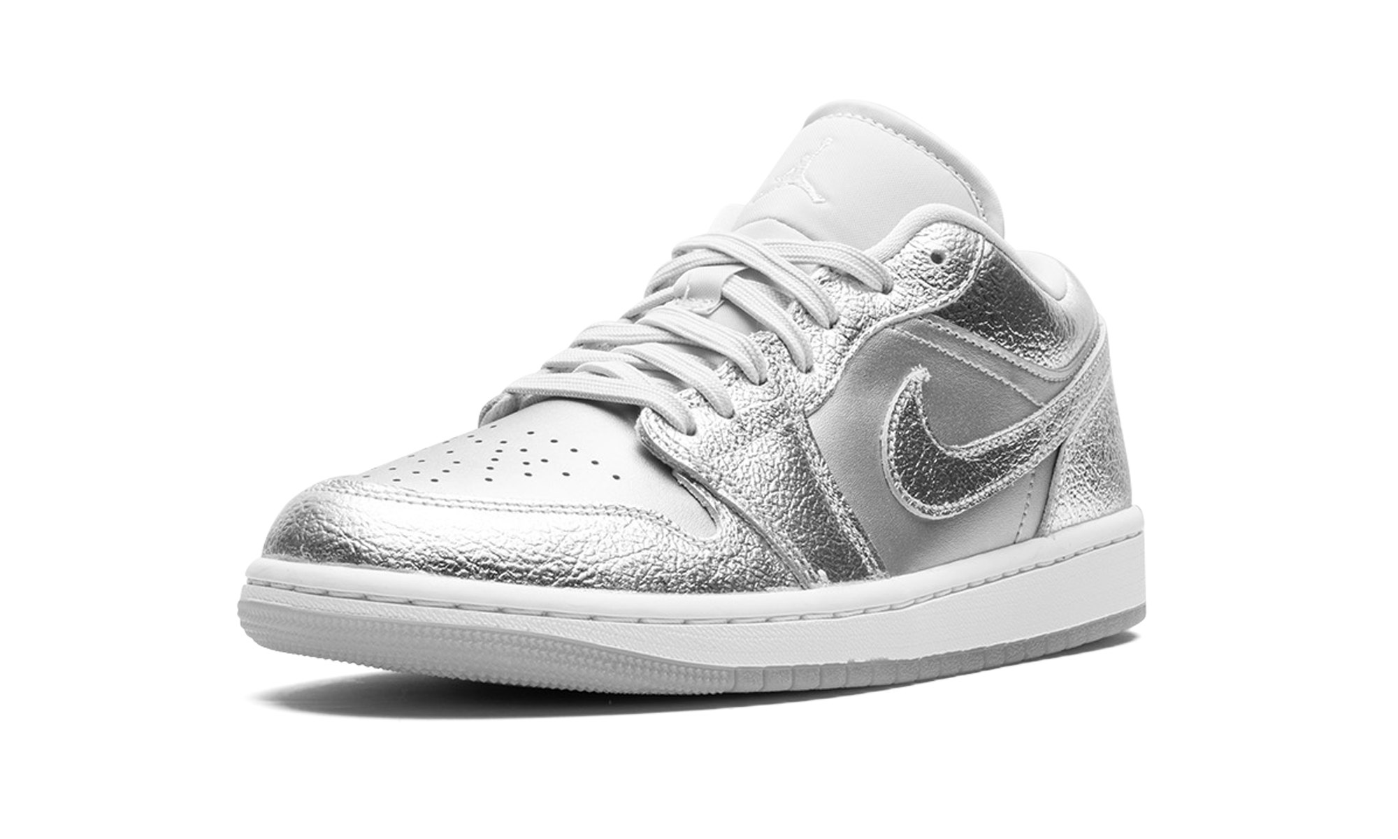 jordan 1 low se metallic silver women s+FN5030-001+left diagnol single view