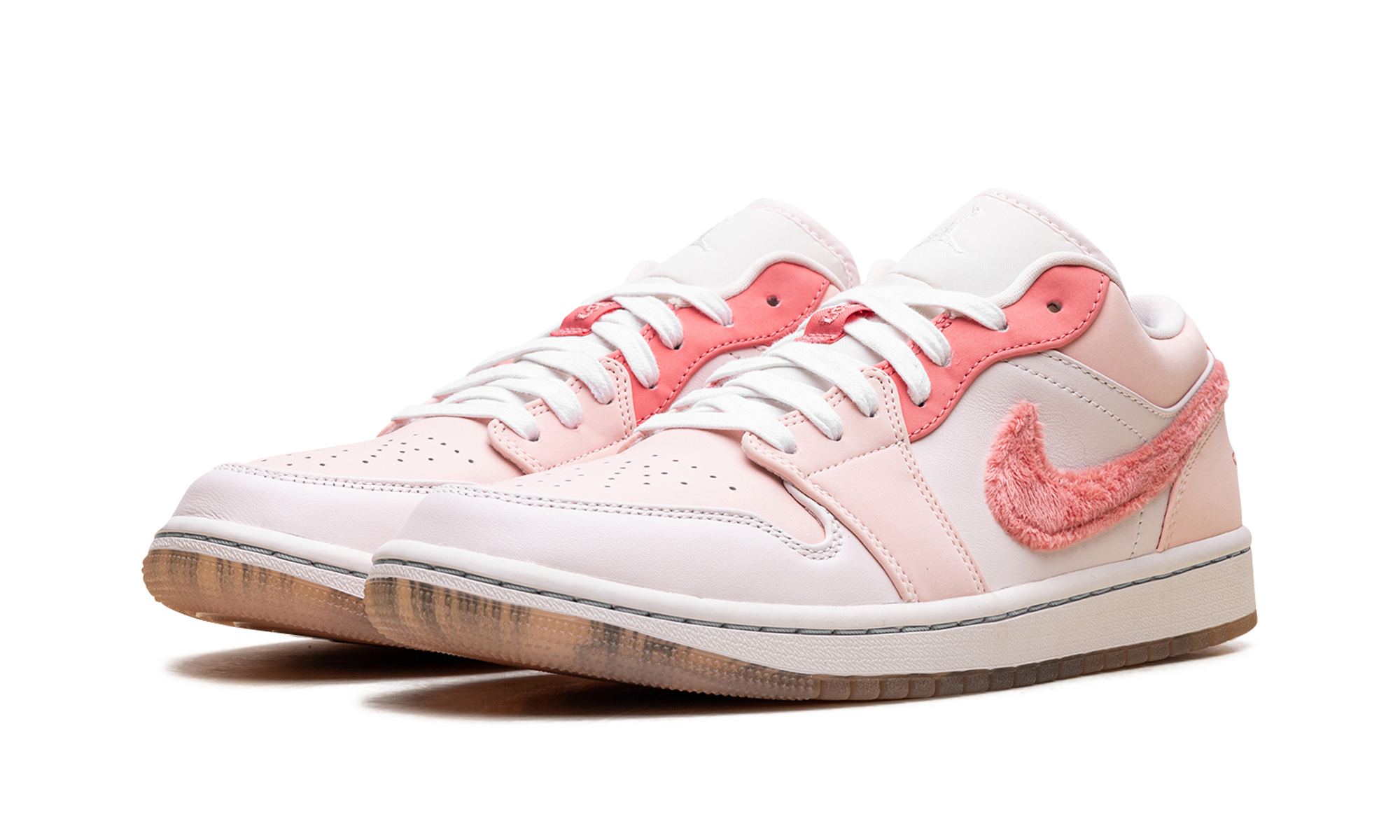 jordan 1 low se mighty swooshers pink women s+DM5443-666+diagnol left view