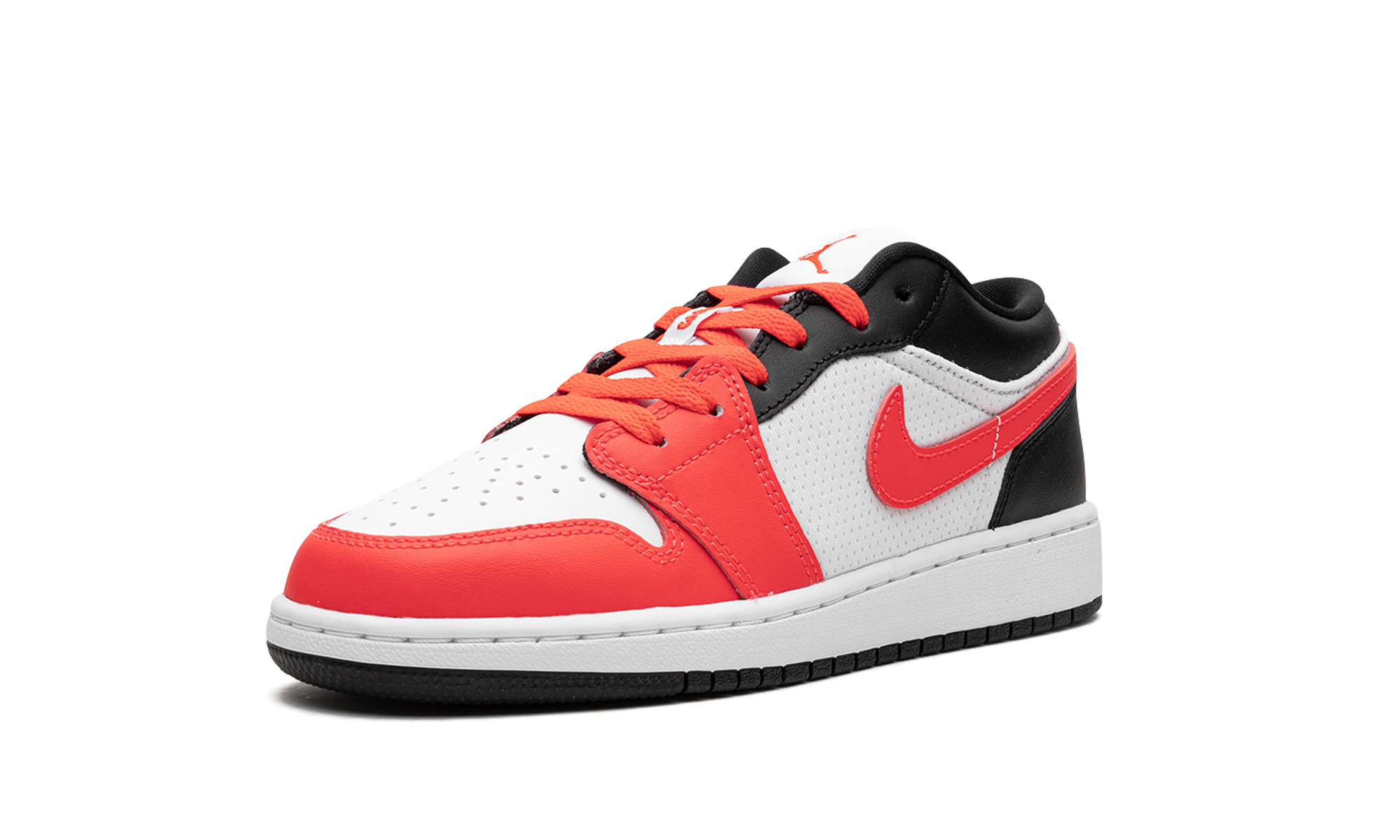 jordan 1 low se mismatched infrared gs+FB4420-616+left diagnol single view
