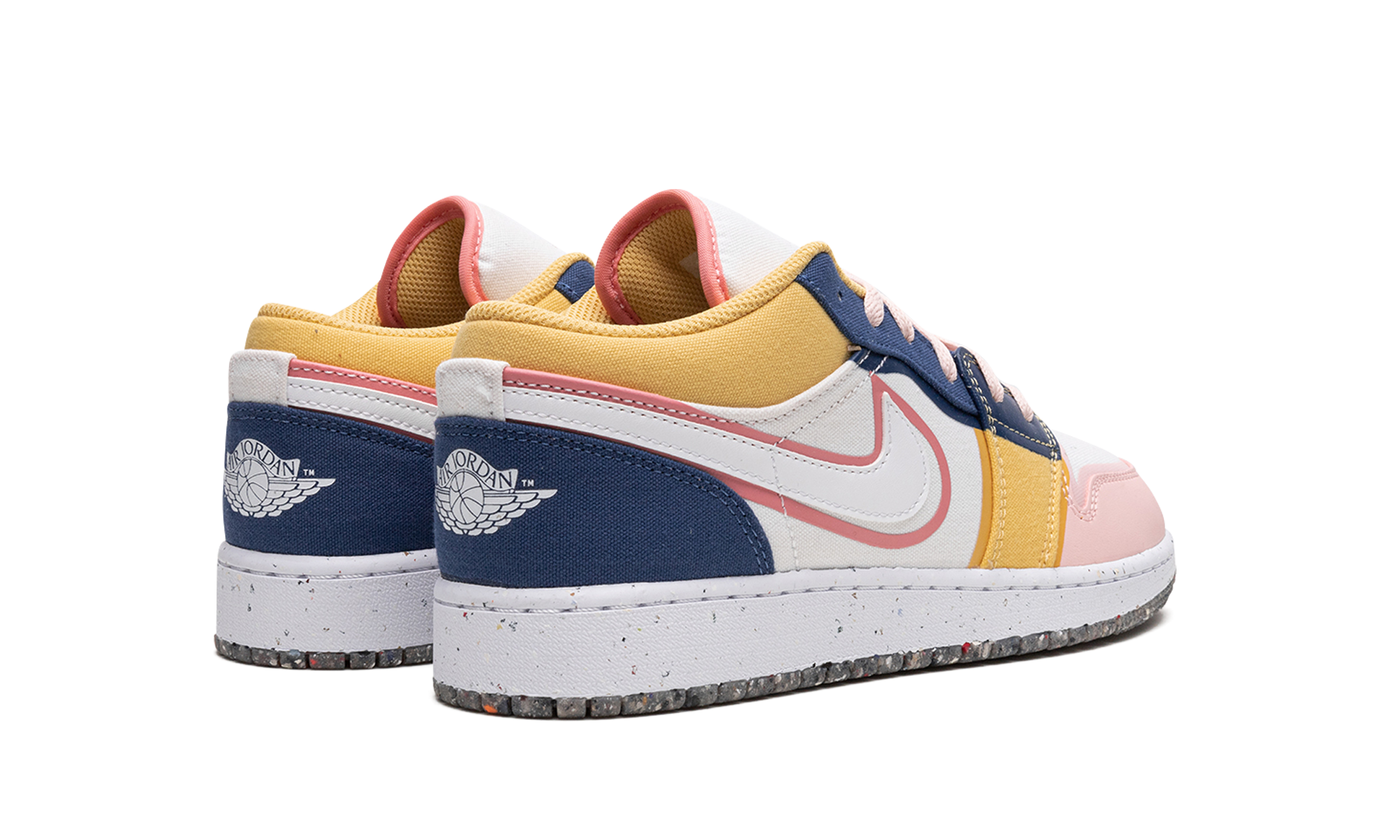 jordan 1 low se multi canvas gs+DV1323-100+diagnol right behind view