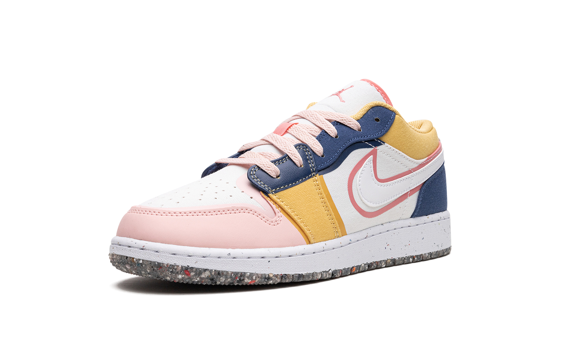 jordan 1 low se multi canvas gs+DV1323-100+left diagnol single view