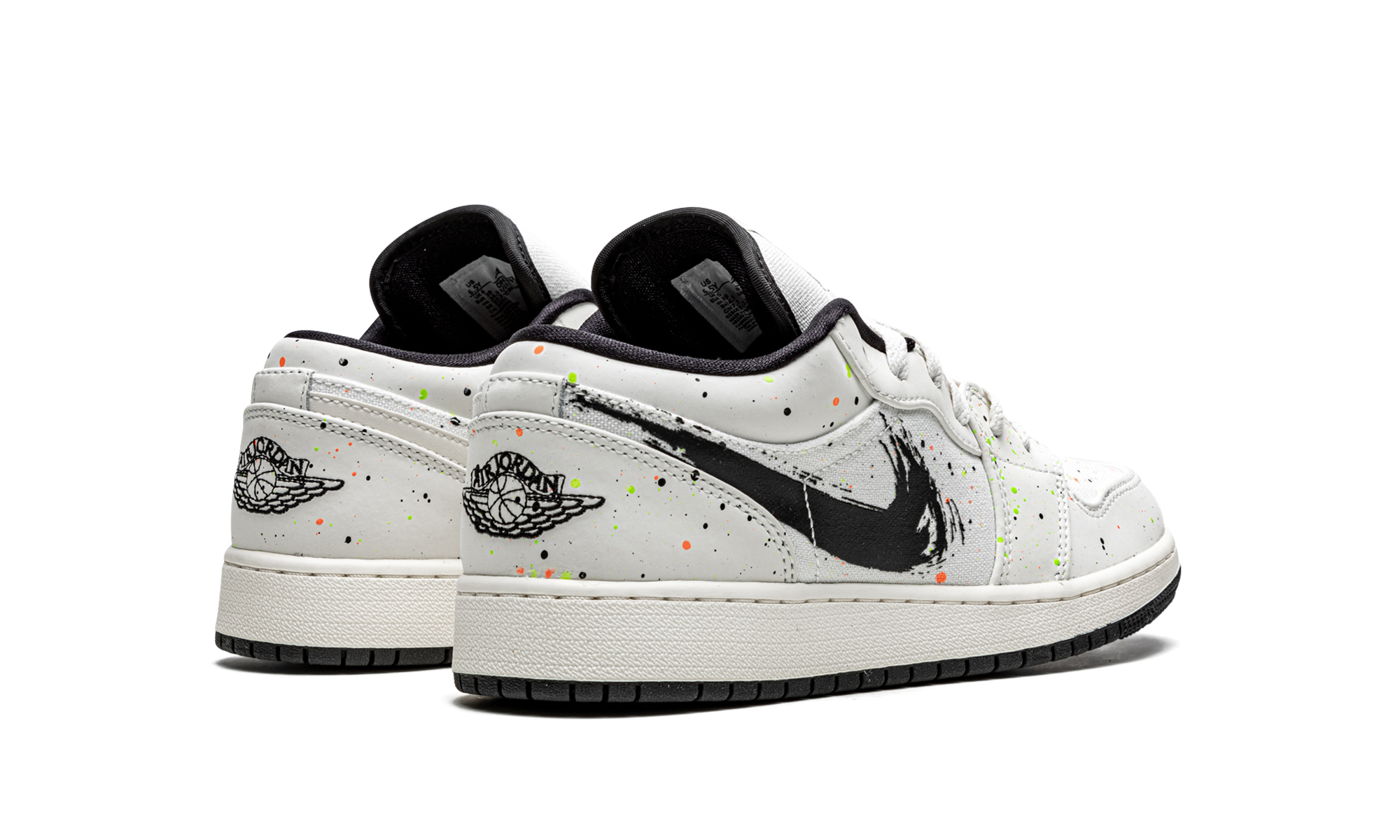 jordan 1 low se paint splatter gs+DH3295-100+diagnol right behind view