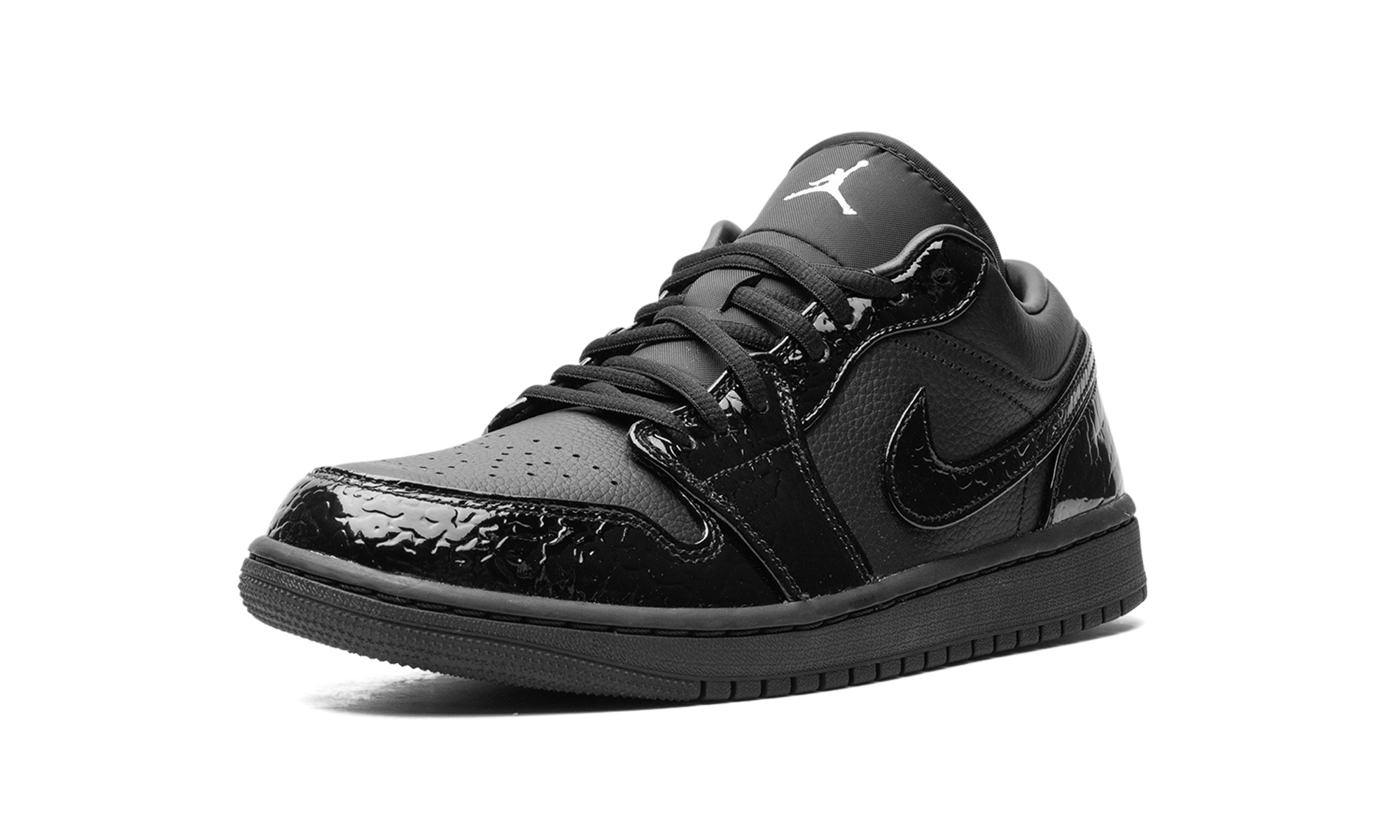 jordan 1 low se patent elephant black women s+HJ7743-010+left diagnol single view