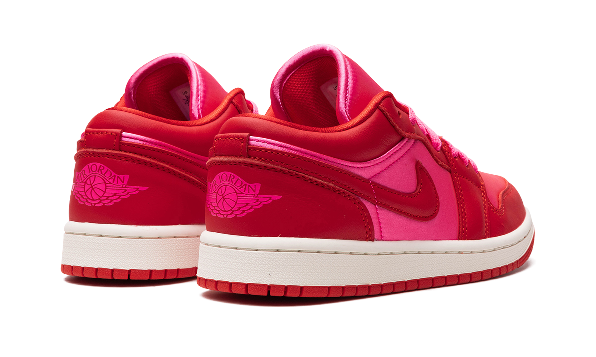 jordan 1 low se pink blast women s+FB9893-600+diagnol right behind view