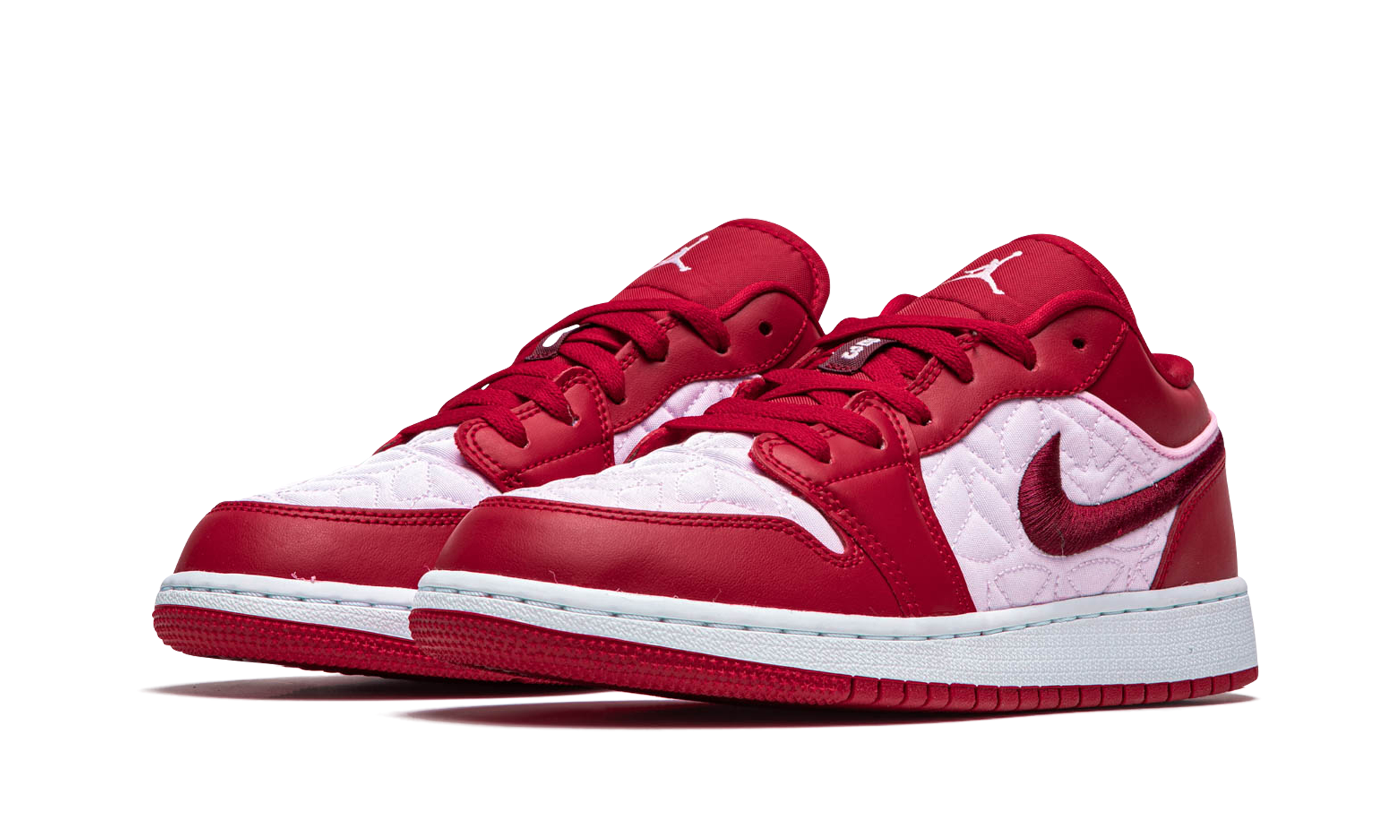 jordan 1 low se red quilt gs+DB3621-600+diagnol left view