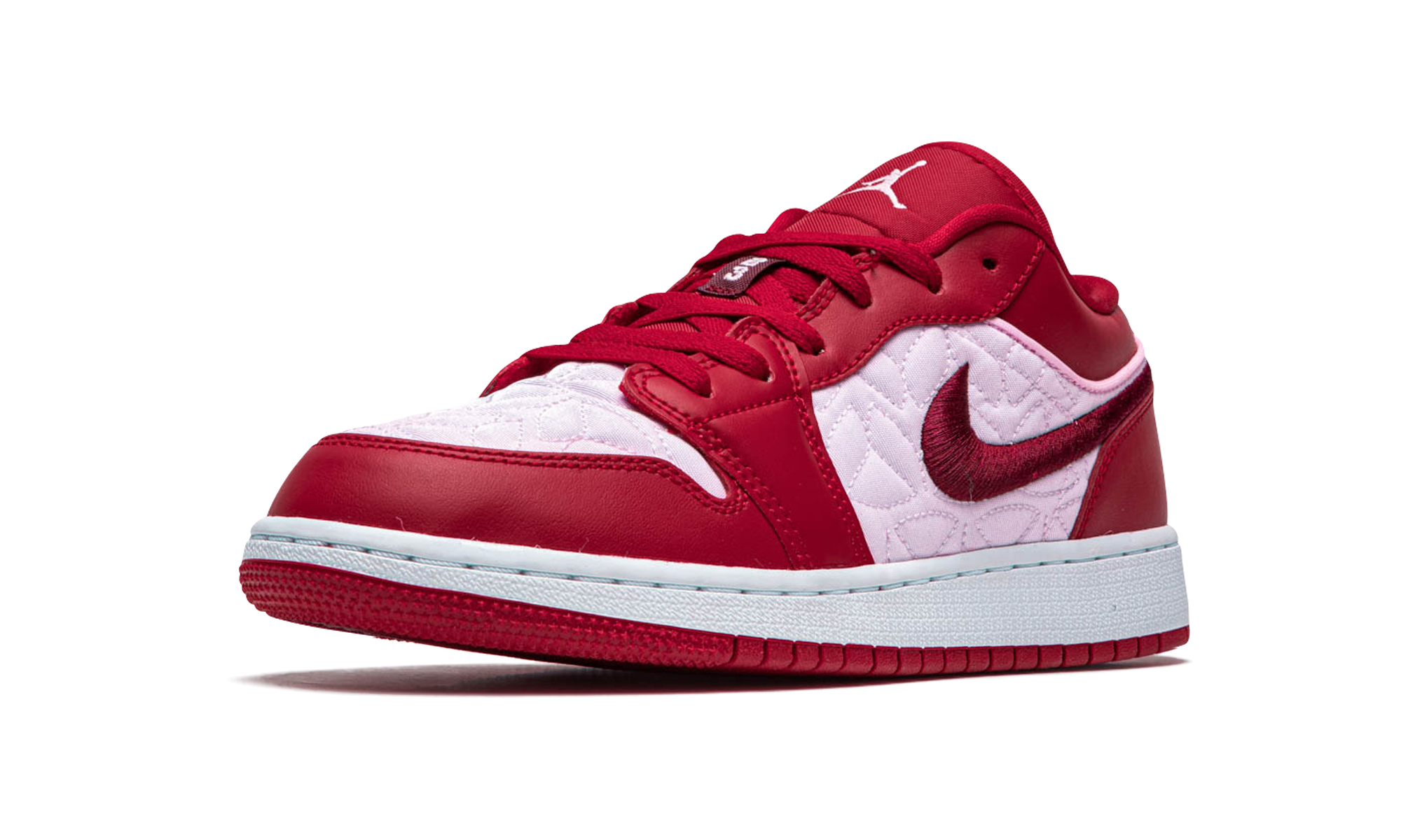 jordan 1 low se red quilt gs+DB3621-600+left diagnol single view