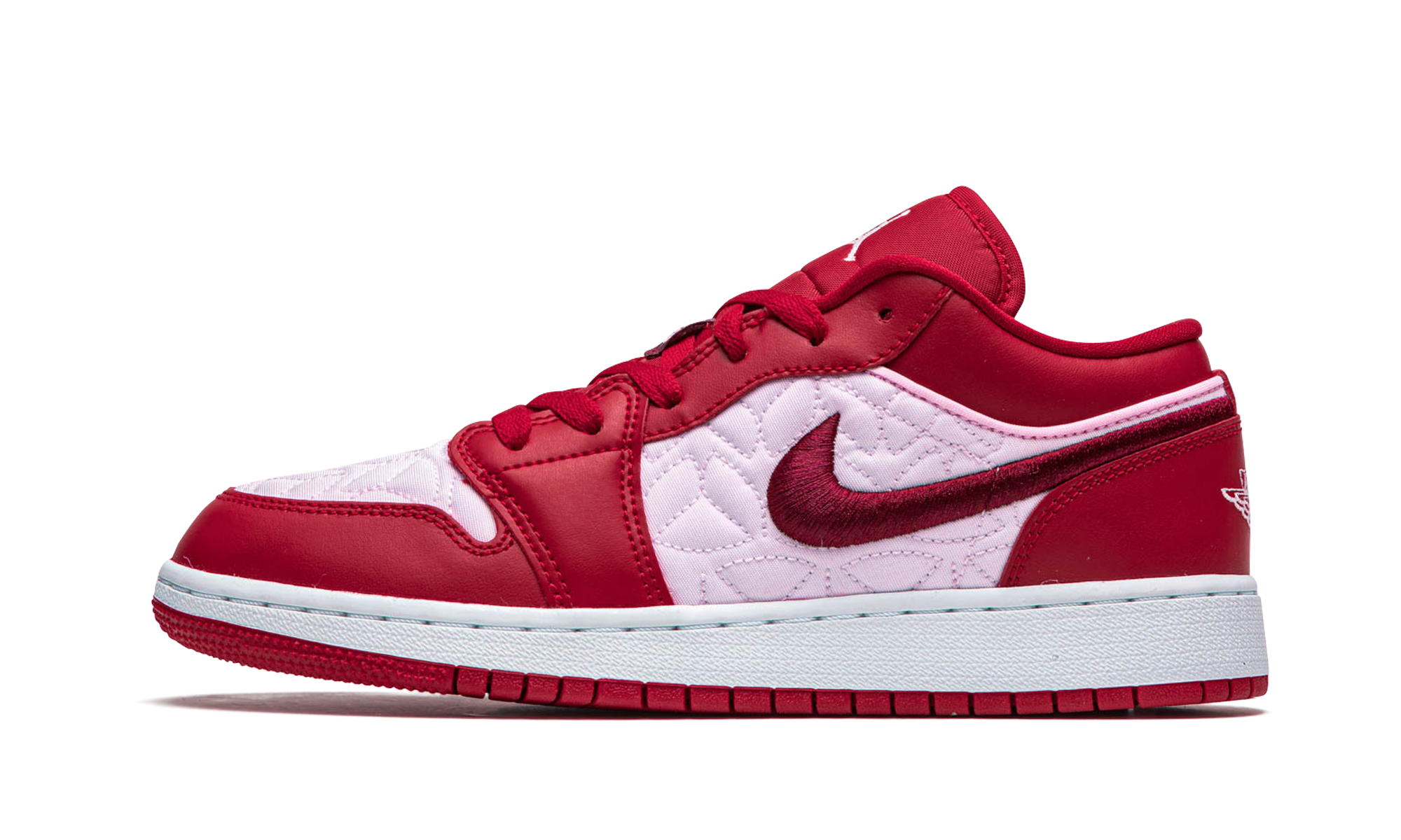 jordan 1 low se red quilt gs+DB3621-600+diagnol right view 1