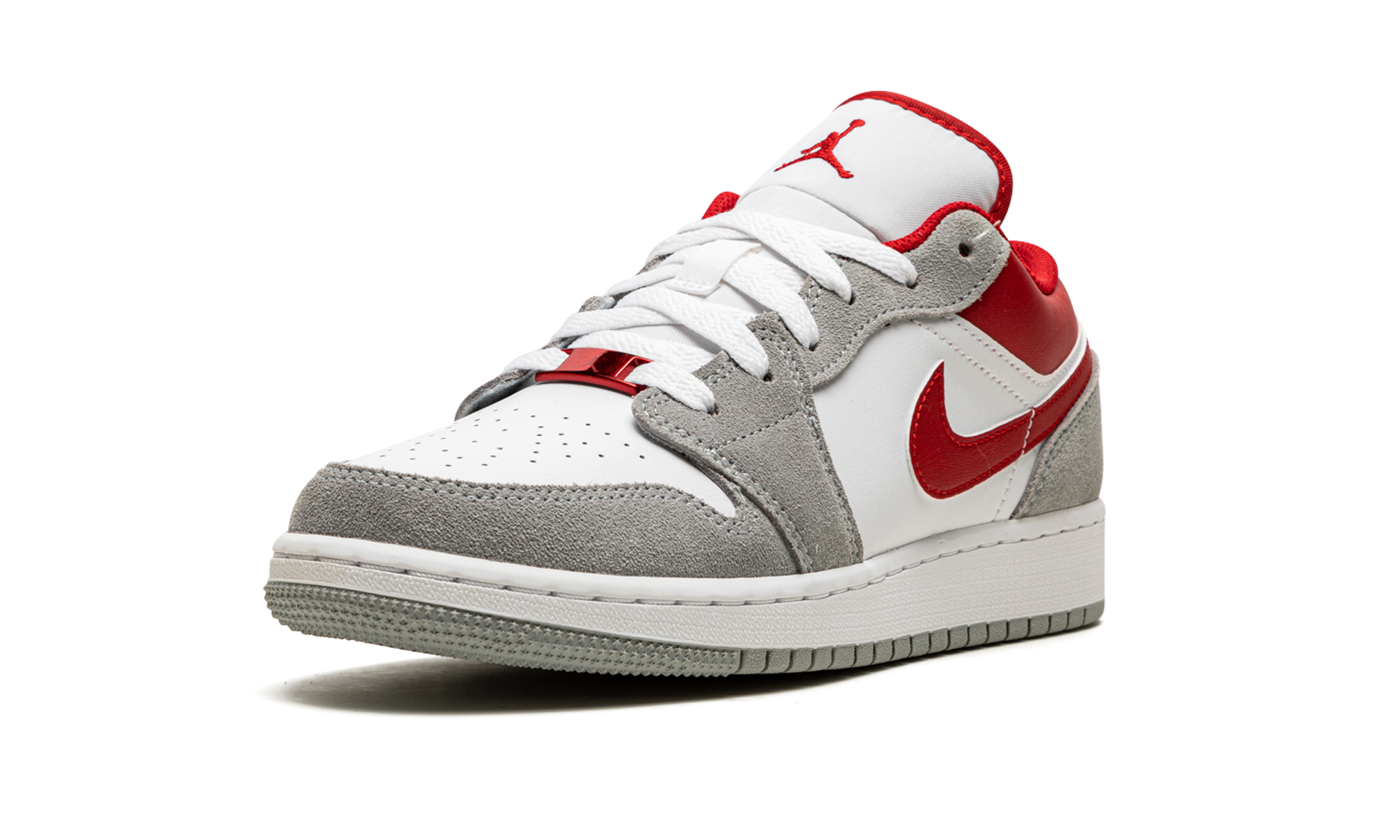 jordan 1 low se smoke grey gym red gs+DM0589-016+left diagnol single view