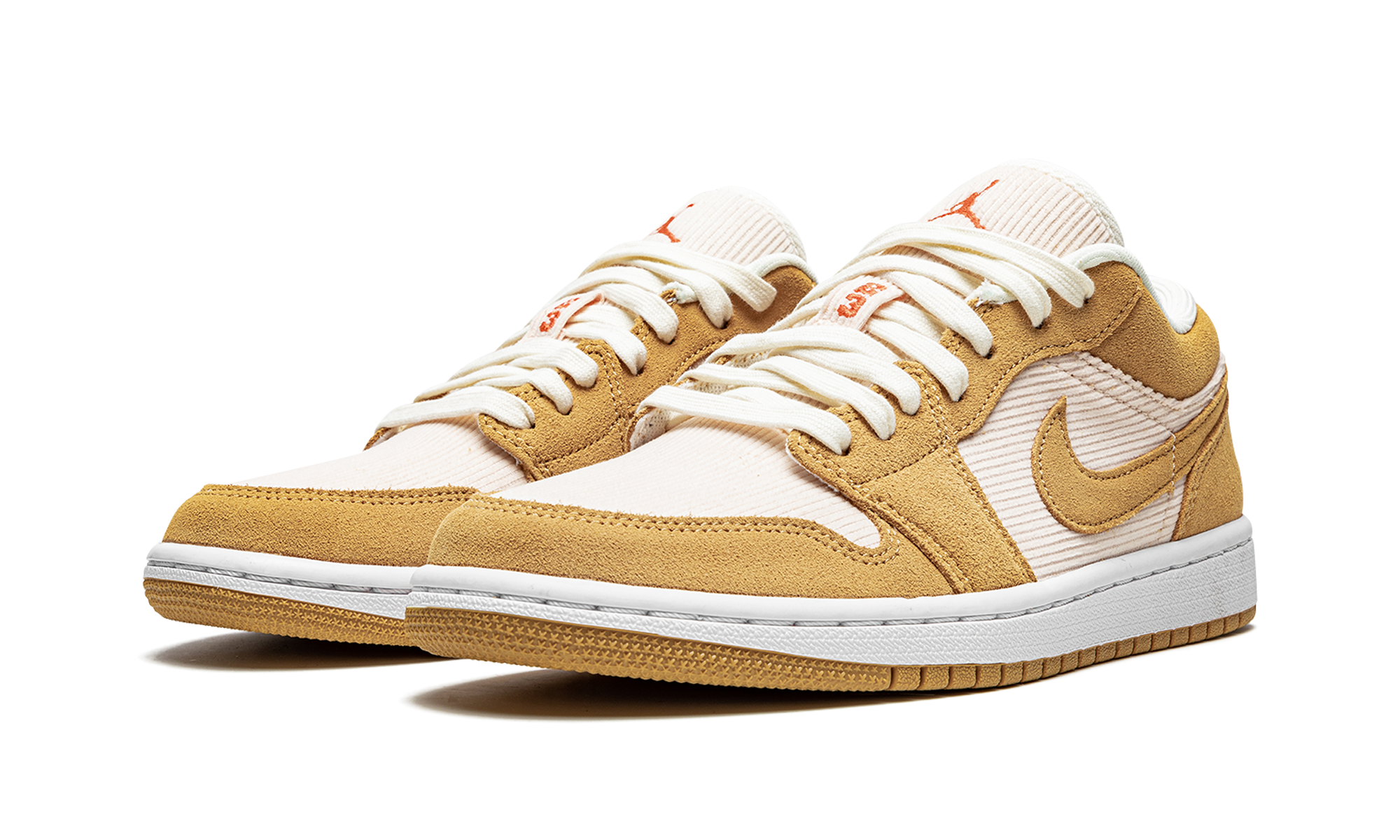 jordan 1 low se twine orange quartz corduroy women s+DH7820-700+diagnol left view