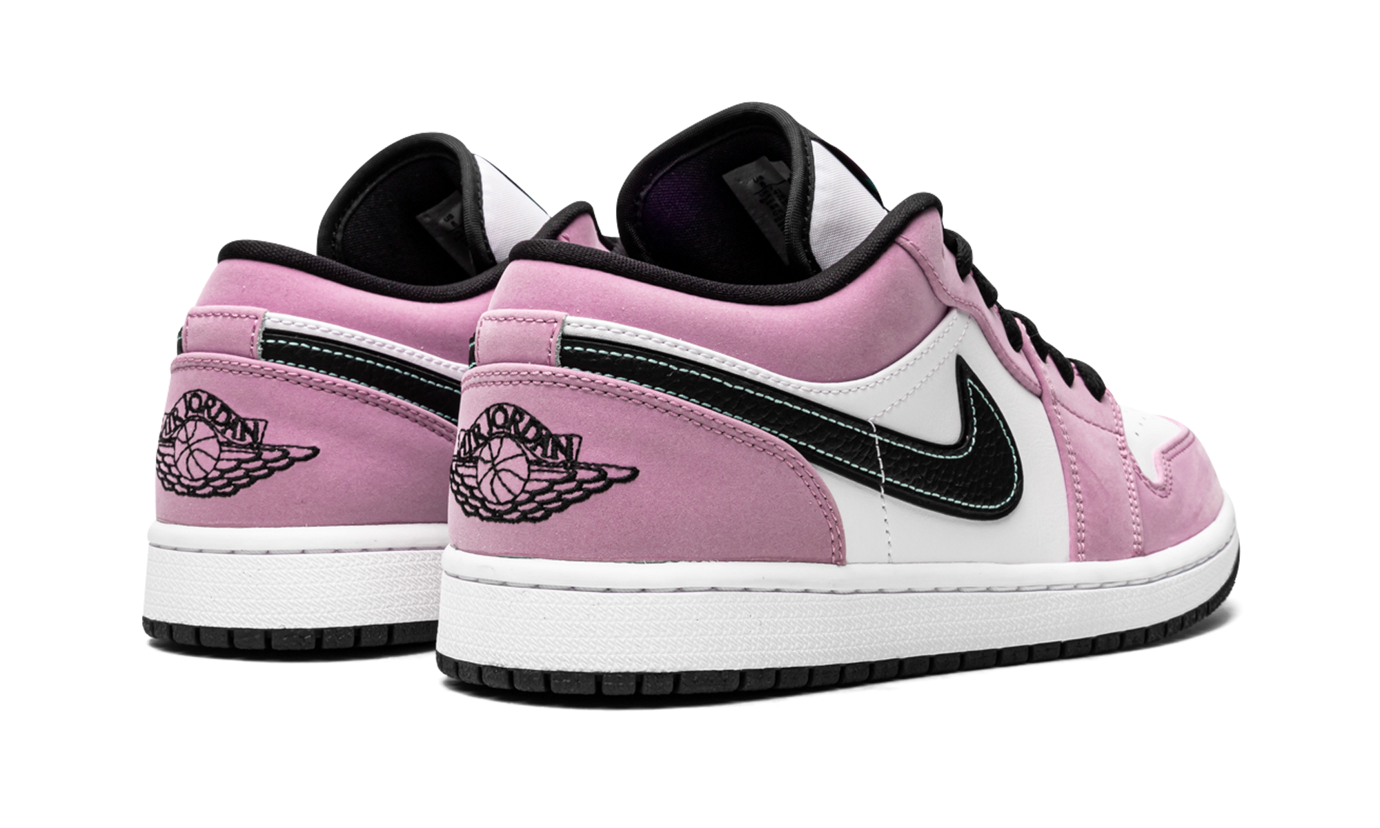jordan 1 low se violet shock white black+CK3022-503+diagnol right behind view