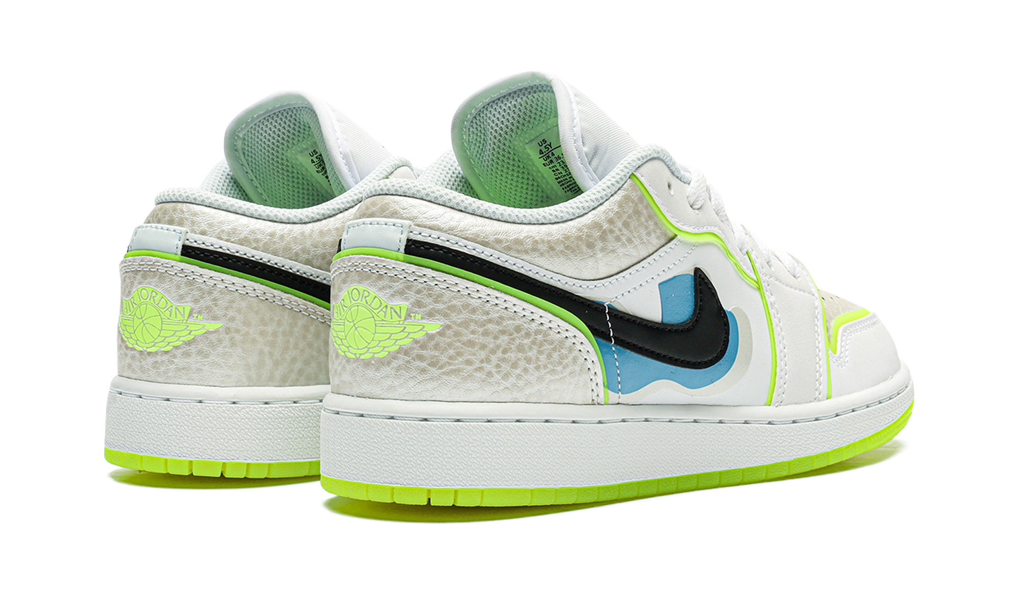 jordan 1 low se warped swoosh gs+DV1324-117+diagnol right behind view